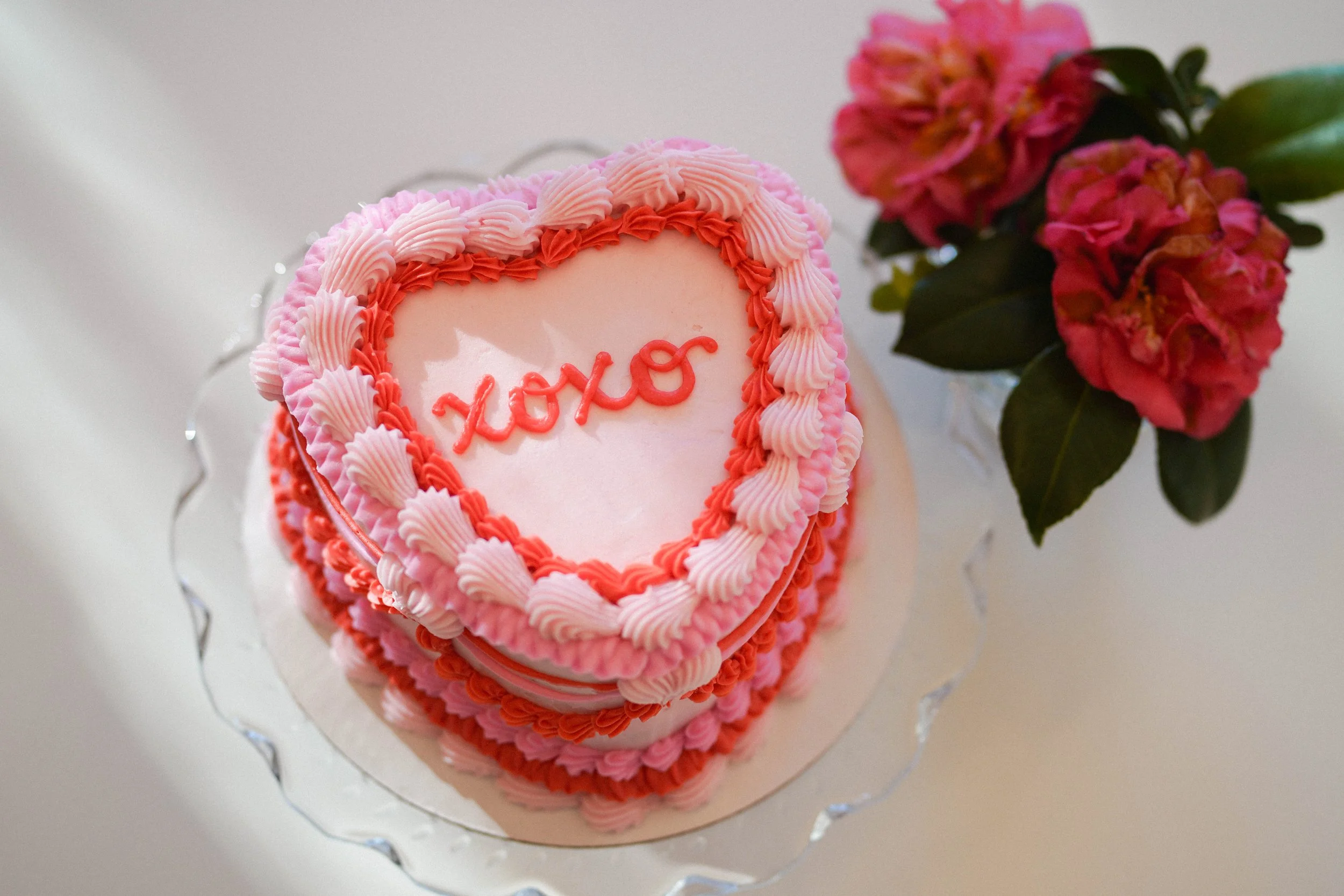Heart Cake - pink and red design