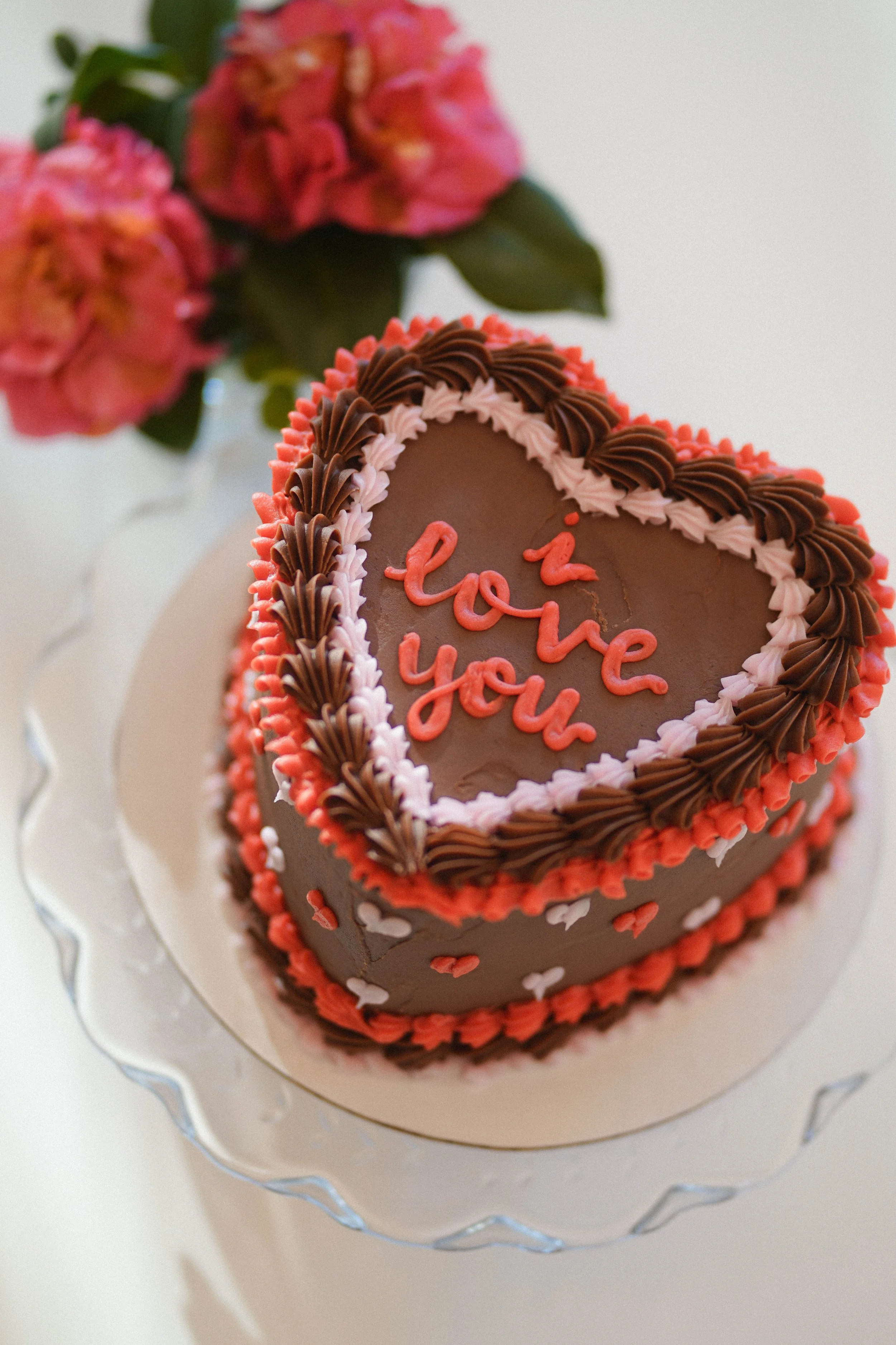 Heart Cake - chocolate frosting