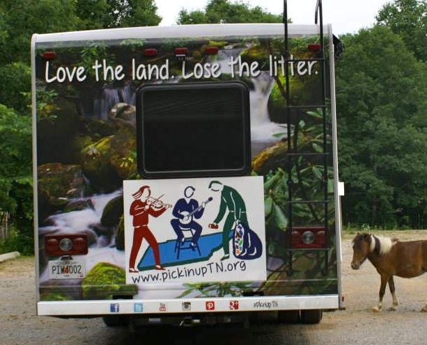 Seth Shaffer's image "Tranquility," photographed in the Smokies and a first-place winner in our 2009 photo contest, decorated the back of the Pickin' Up Tennessee RV that toured the state in 2013 to promote scenic beauty and discourage littering.