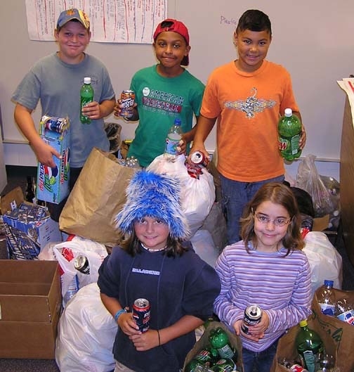 In the 10 US states, 12 Canadian provinces and 30 other jurisdictions worldwide with deposit-return laws, bottle drives collectively raise tens of millions of fundraising dollars each year. These youngsters at a Michigan elementary school raised $80 for victims of Hurricane Katrina.
