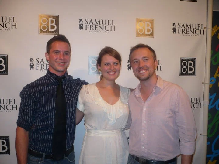 l to r: Will Brittain, Jessie Dean & Gabriel Jason Dean at the premiere of PIGSKIN in NYC.