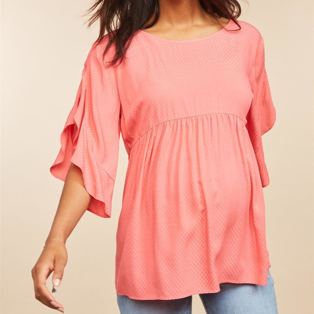 Flutter Sleeve Maternity Top