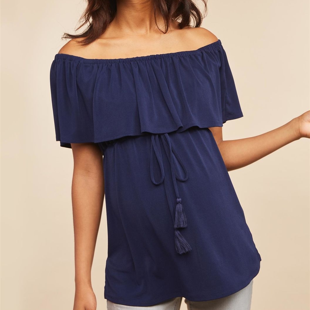 Off the Shoulder Maternity Top
