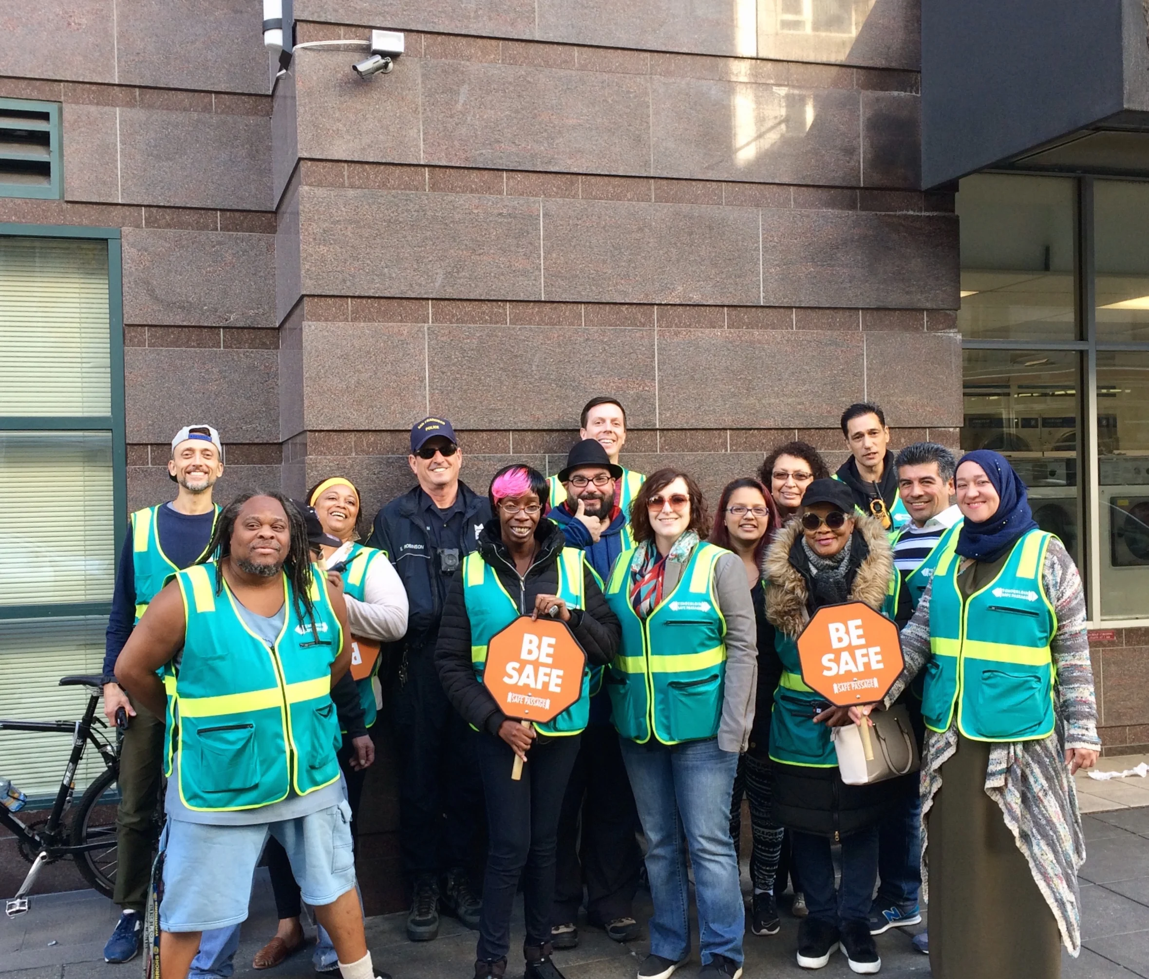 Left to right: Scott, King John, Joan, Officer Eric Robinson, Tracy, Kevin, Tom, Kate, Angela, Margarita, Patricia, Richard, Dante, and Tatiana. 