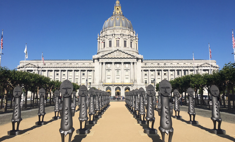 Zak Ové’s Invisible Man and the Masque of Blackness, Photo via SF Arts Commission