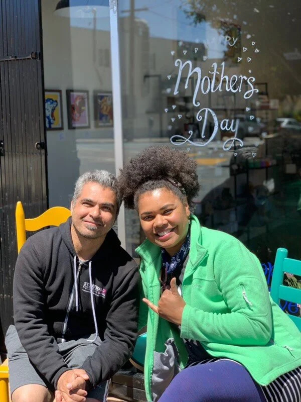 Lexx with his friend and mentor