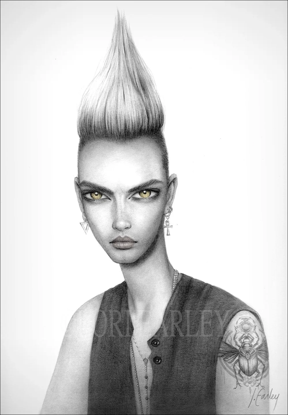 "Ilia Yordanov" Graphite drawing on bristol board, 11.5" x 9" ©2025