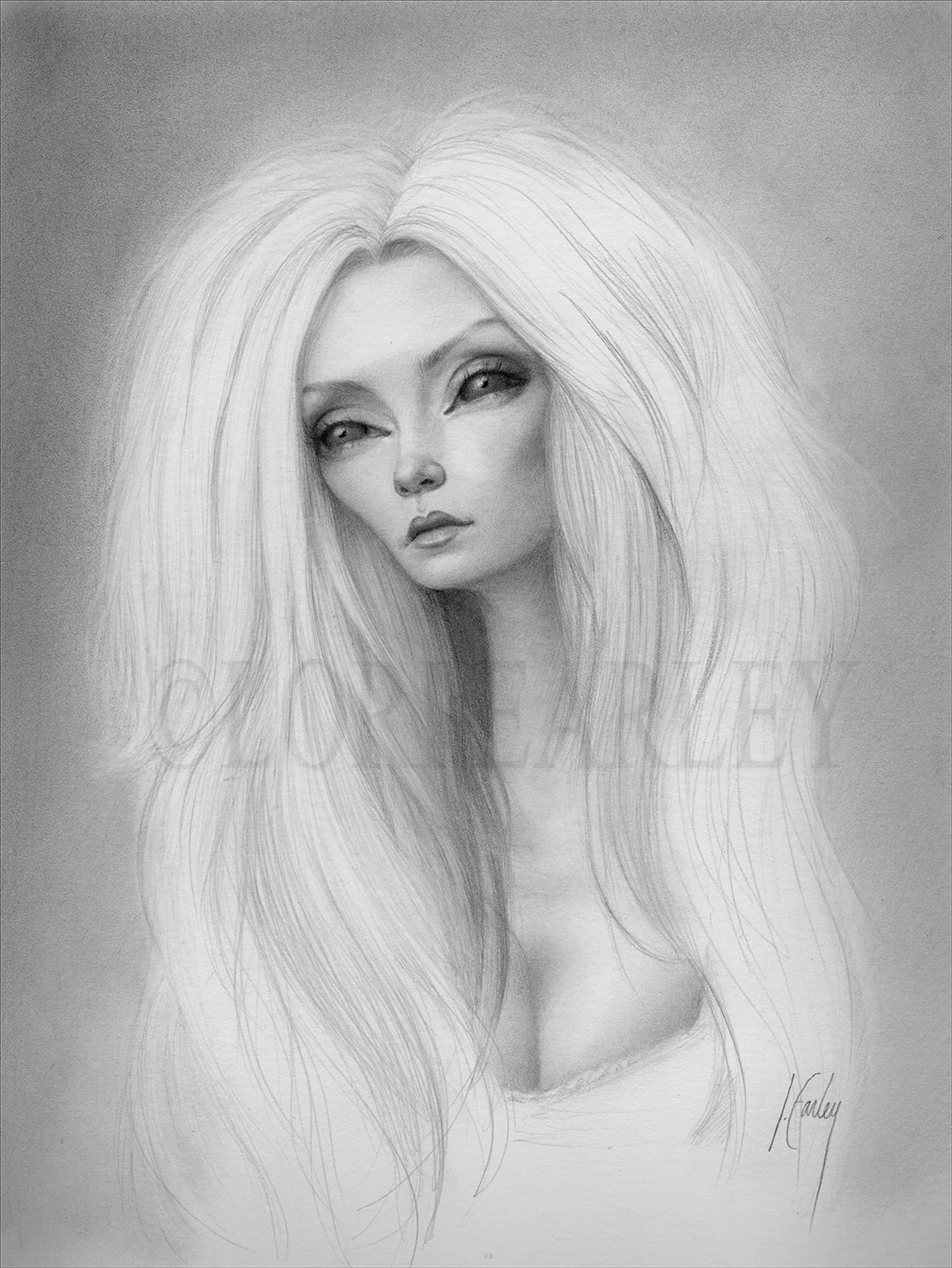 "Aprella", Graphite drawing on bristol board ©2007 Lori Earley