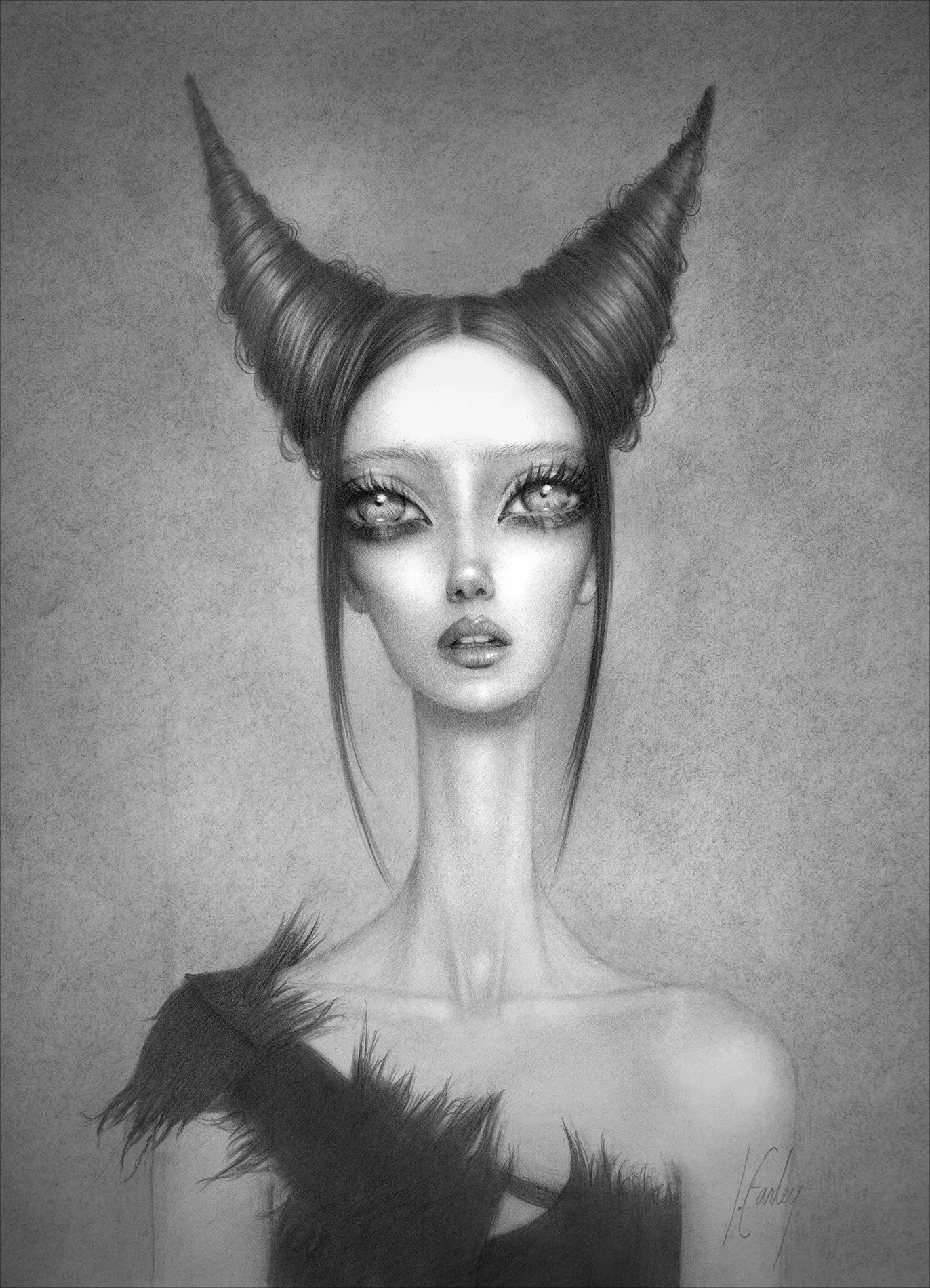 "Evangeline", 9" x 10.5", Graphite on Bristol Board ©Lori Earley