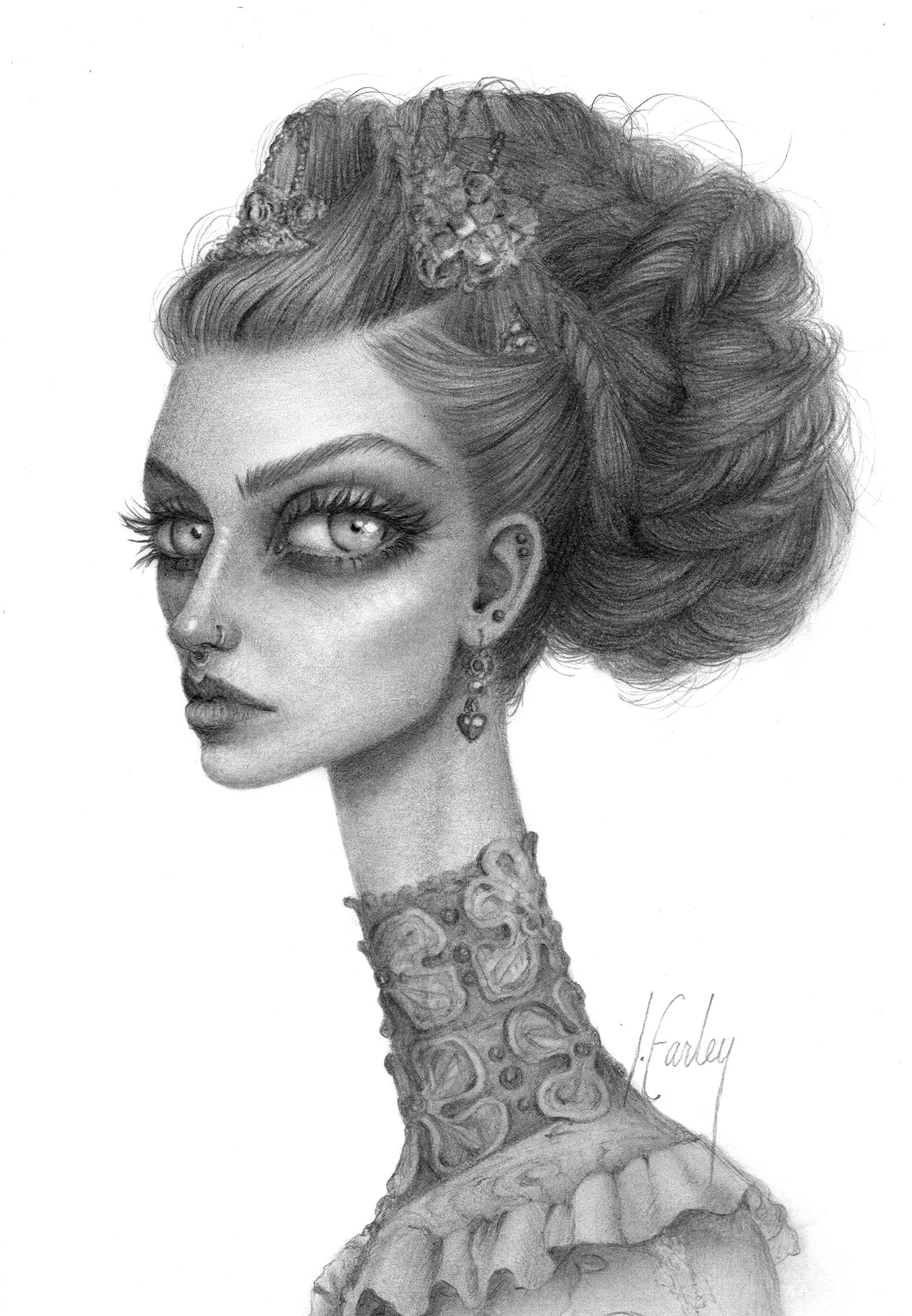 "Adelina" Graphite on Bristol Board
