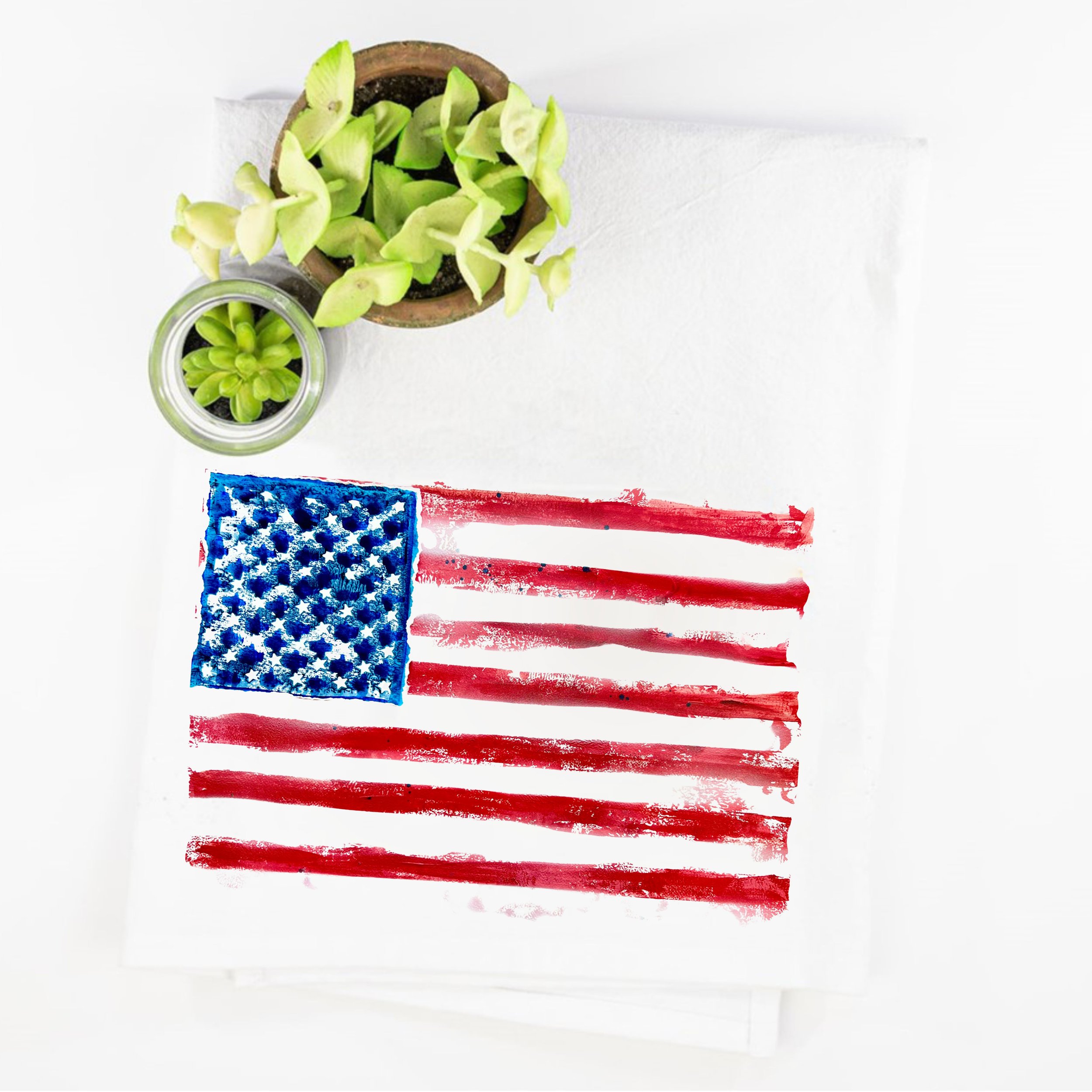 "Grand Old Flag" USA Flag Tea Towel