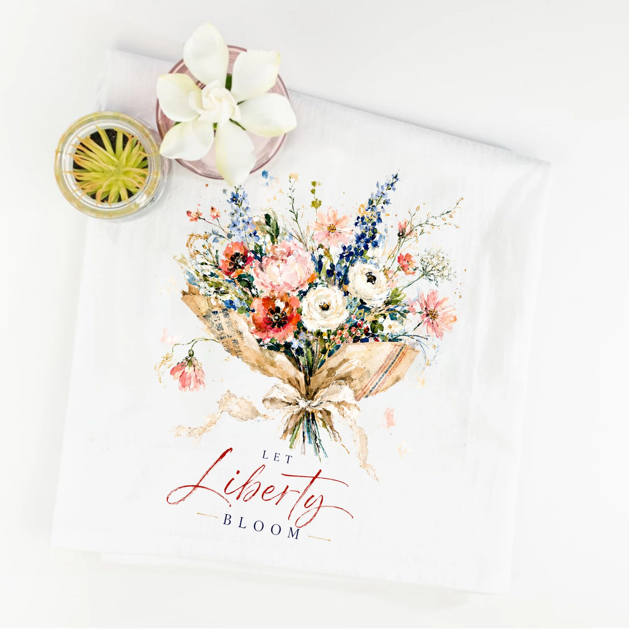 "Let Liberty Bloom" Tea Towel