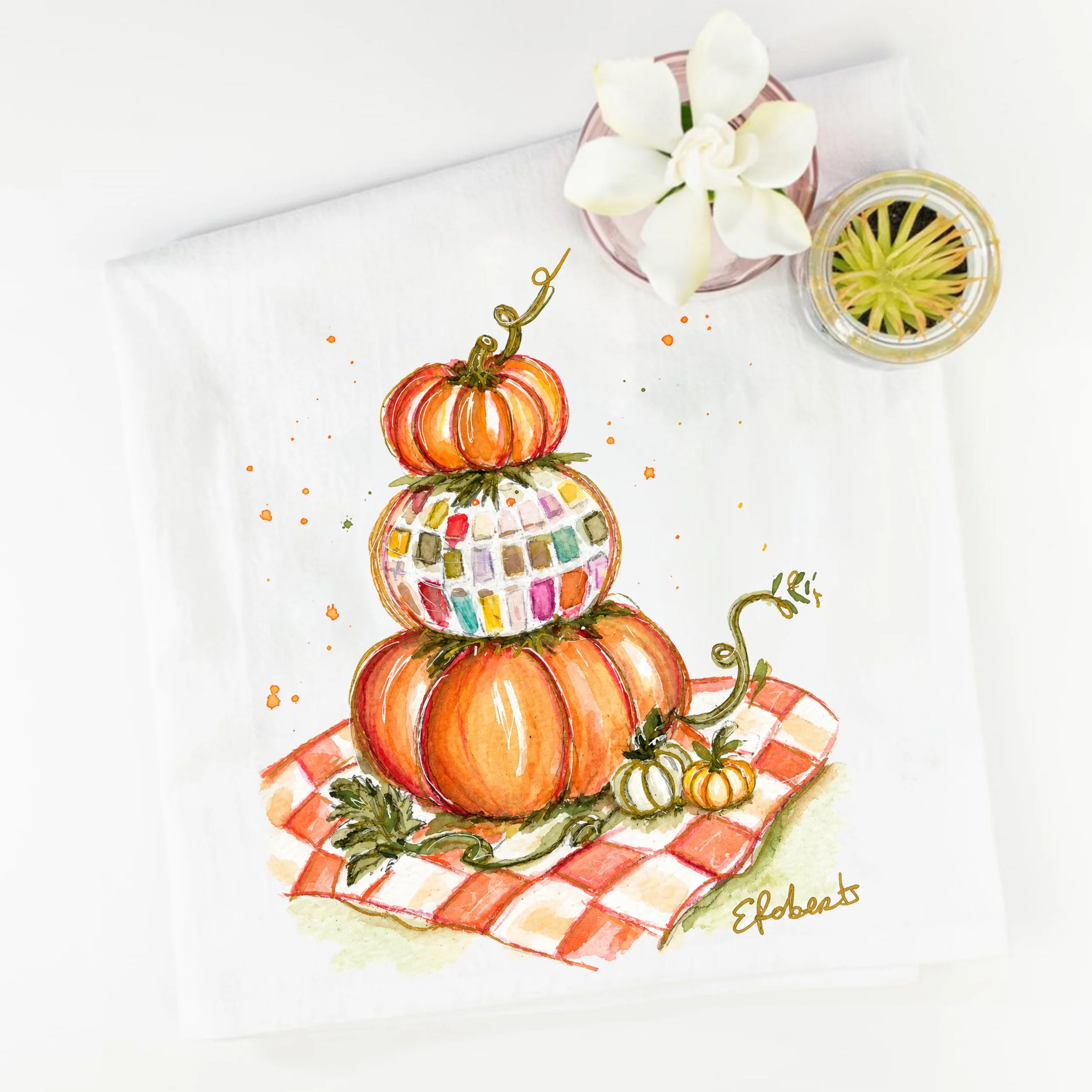 Disco Pumpkin Picnic Towel.jpg