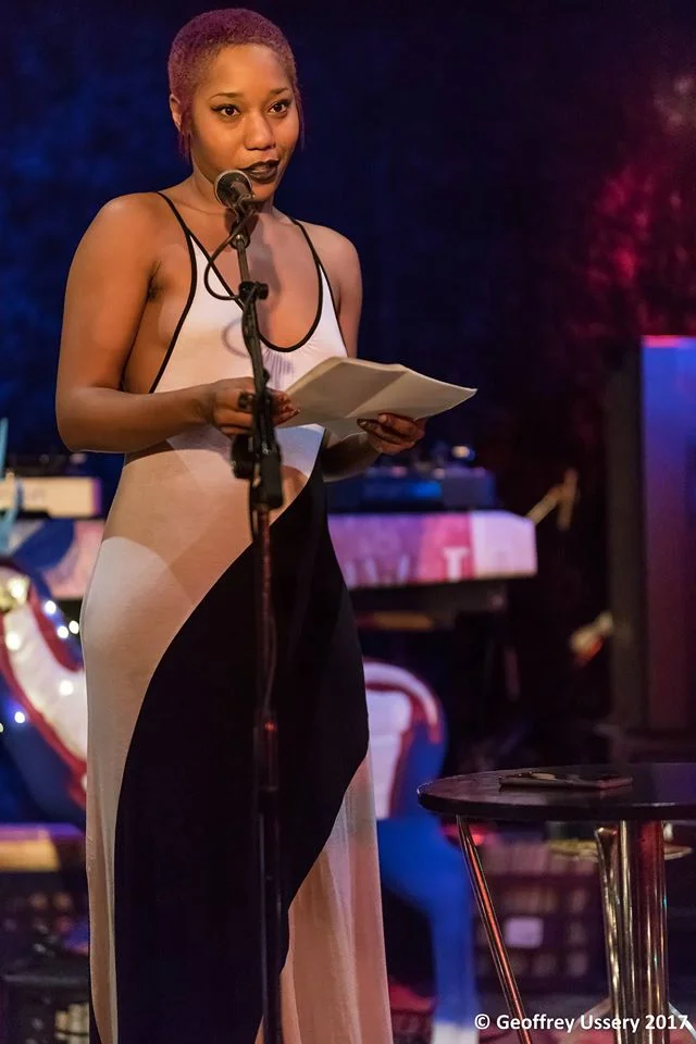 Machele Johnson at spiderweb salon's fourth annual winter formal | photo by Geoffrey Ussery | 2017