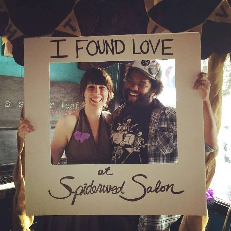 Charlie & spiderweb co-founder courtney marie at Spiderwed Salon, May 2016