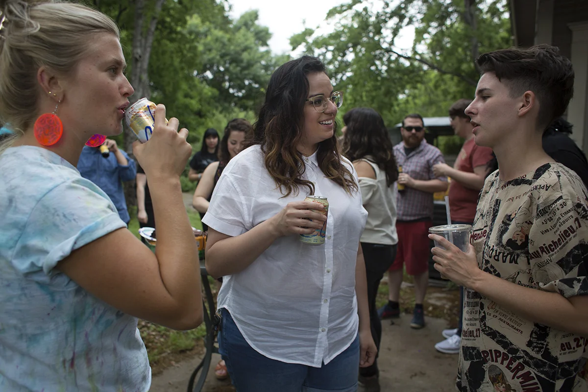 SarahFriday, Joanna Lugo, and Anna Marsden getting real #PLEASED.