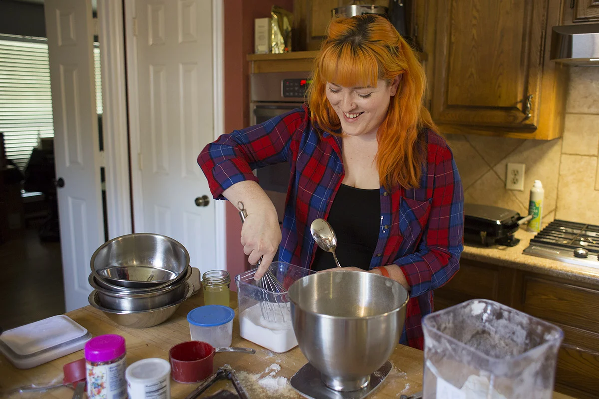 Whitby in the Wake & Bake kitchen, learning all the things!