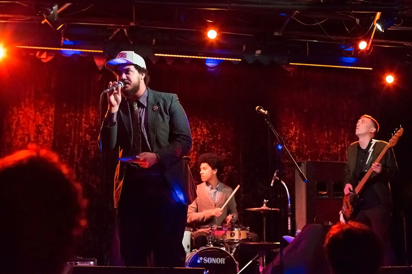 Sean Enfield performing The Revolution Will Not Be Tweeted at #PLEASED in Denton, TX | photo by Leah Jones