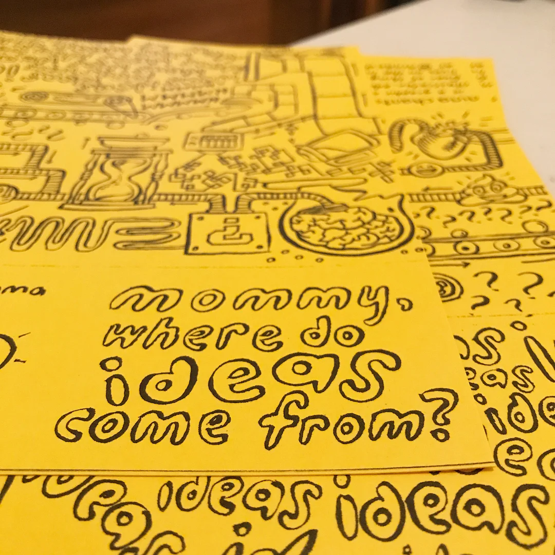 Nina Chantanapumma, Mommy, Where Do Ideas Come From? as part of the White Rock Zine Machine Spiderweb Salon collection