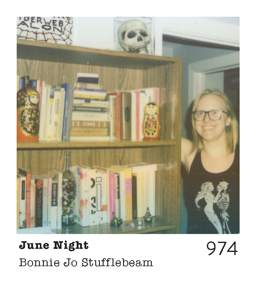 Bonnie Jo Stufflebeam {she/her} Bonnie Jo Stufflebeam curates the annual Art & Words Show in Fort Worth. She also writes fiction and poetry both speculative and literary that has appeared in over 40 magazines such as Masters Review, Clarkesworld, Lightspeed, and Everyman's Library's Monster Verse. She has been a finalist for the Nebula Award and Selected Shorts' Stella Kupferberg Memorial Prize. She released an audio fiction-jazz collaborative album Strange Monsters with her partner Peter Brewer's Easy Brew Studio in April 2016.