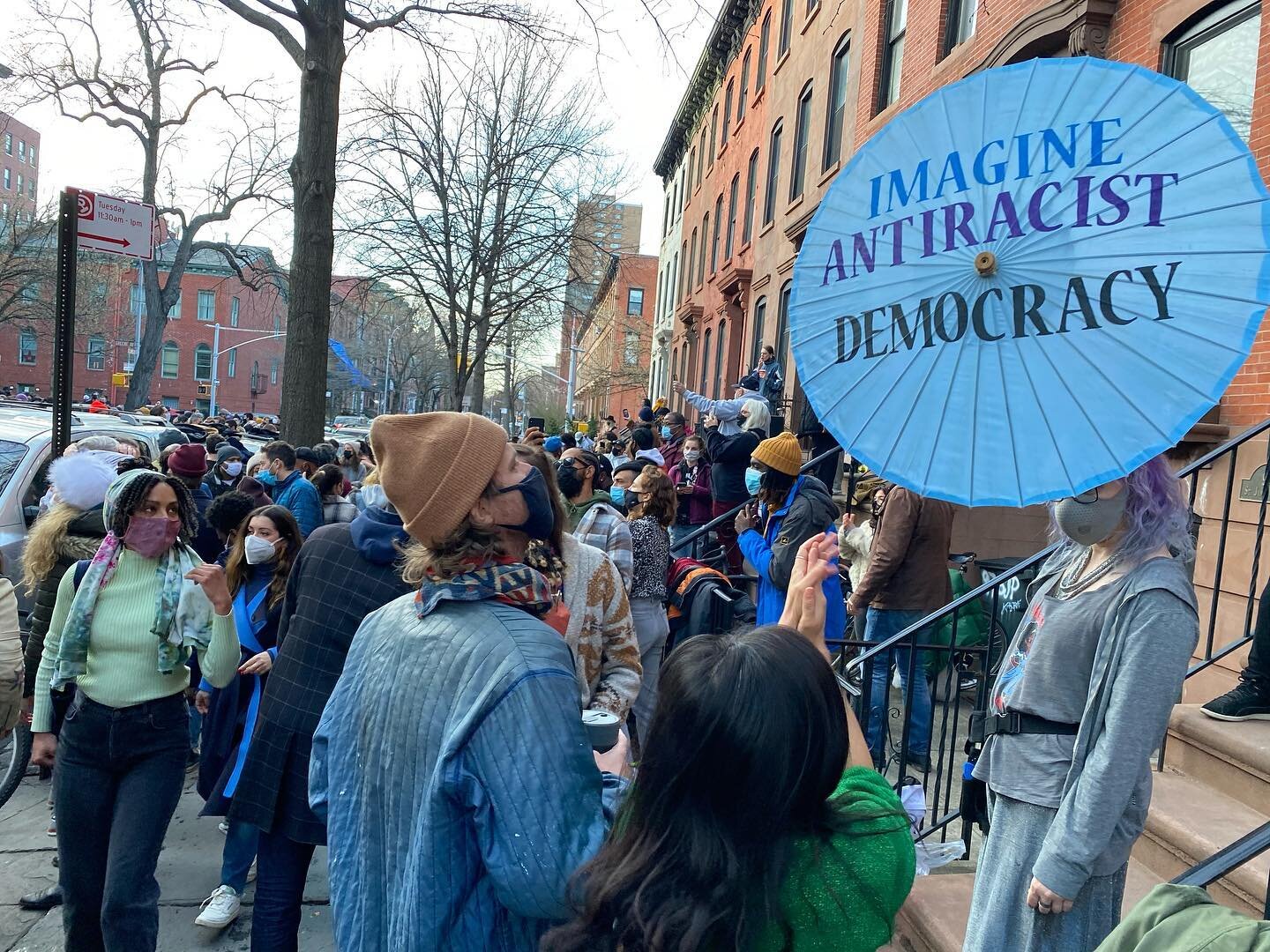 I 💗 my Brooklyn so much. The vibes at @saintjamesjoy are so real. And It&rsquo;s extra meaningful to be a part of this gathering on 4-3-21 &mdash;the beginning of the trial of Derek Chauvin for murdering George Floyd and the height of the resurgence