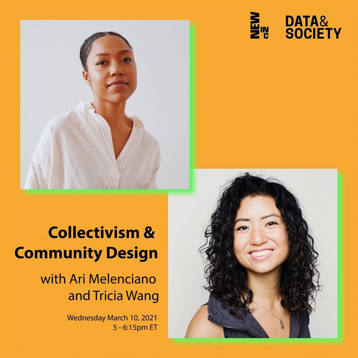 I&rsquo;ll be interviewing @ariciano on Wednesday at 5pm EST about designing communities. Come and hang out with us while I talk to Ari about her lessons learned from building @afrotectopia. Register link in bio. 

Event Deets from @newinc &amp; Data