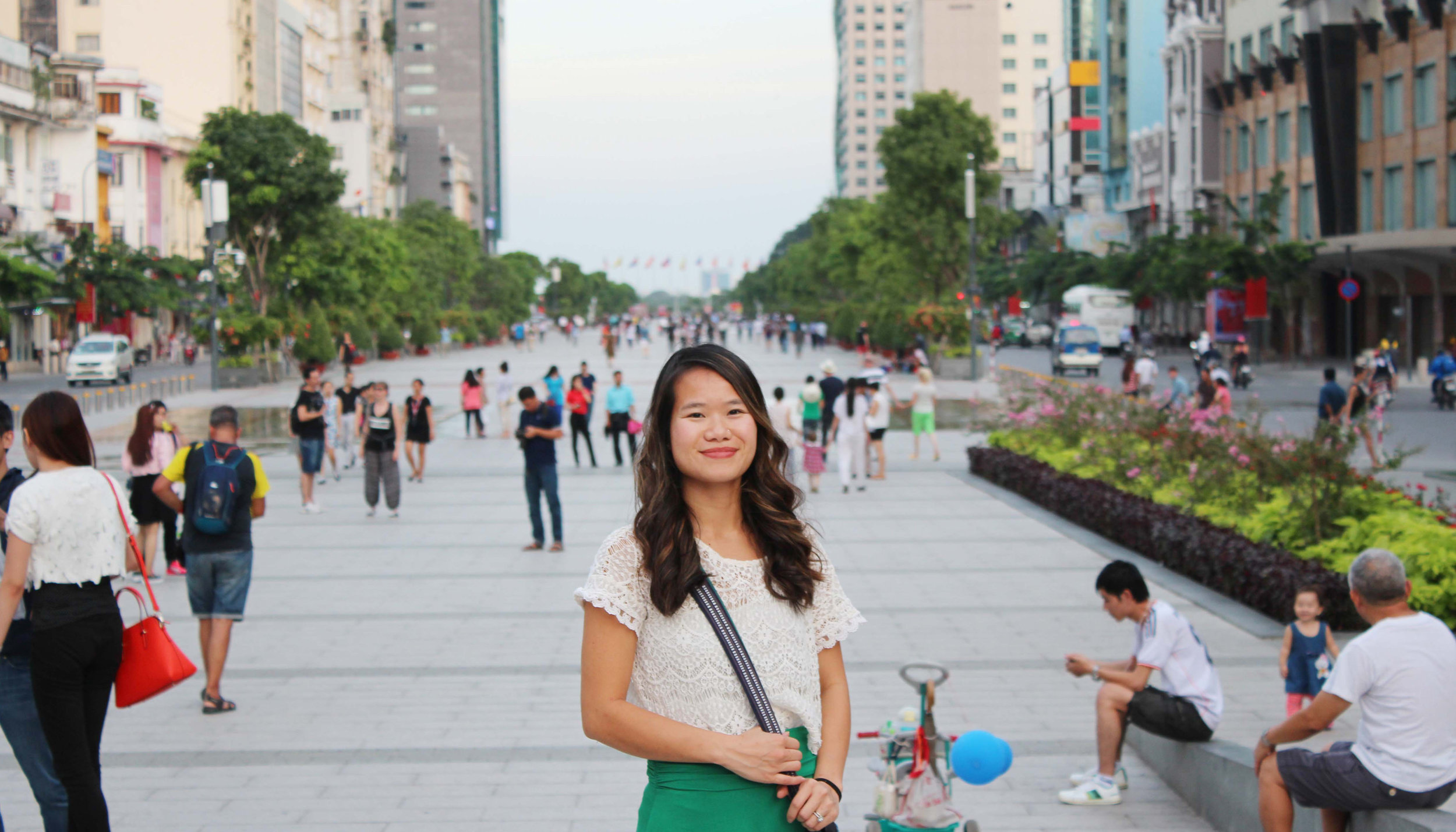 This is me in Ho Chi Minh City in 2015. It was on my first visit back to Vietnam since moving in 1996. Charlie took this photo. 