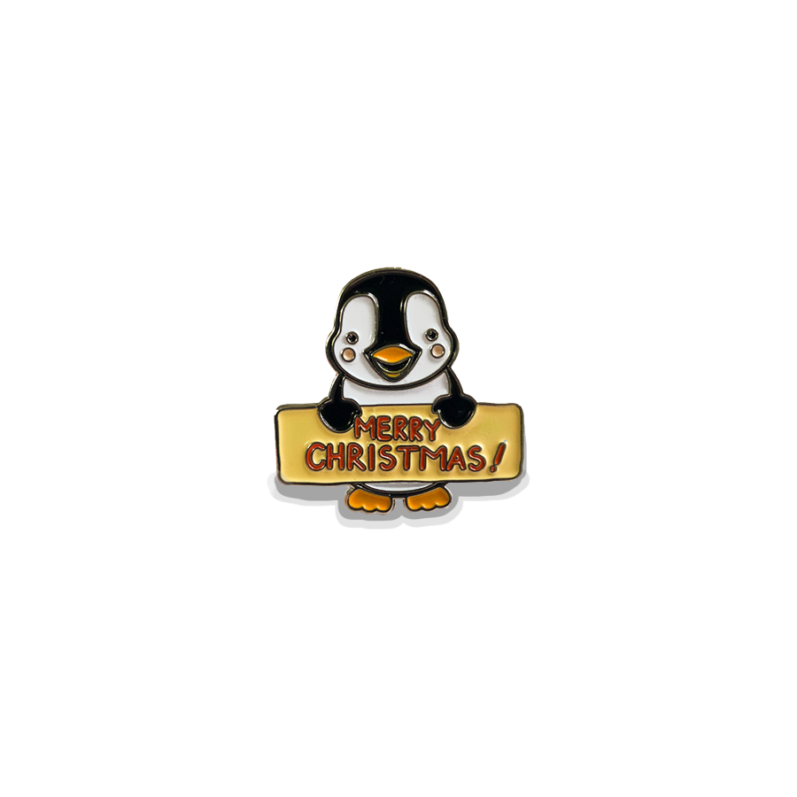 Merry Christmas Penguin Enamel Pin