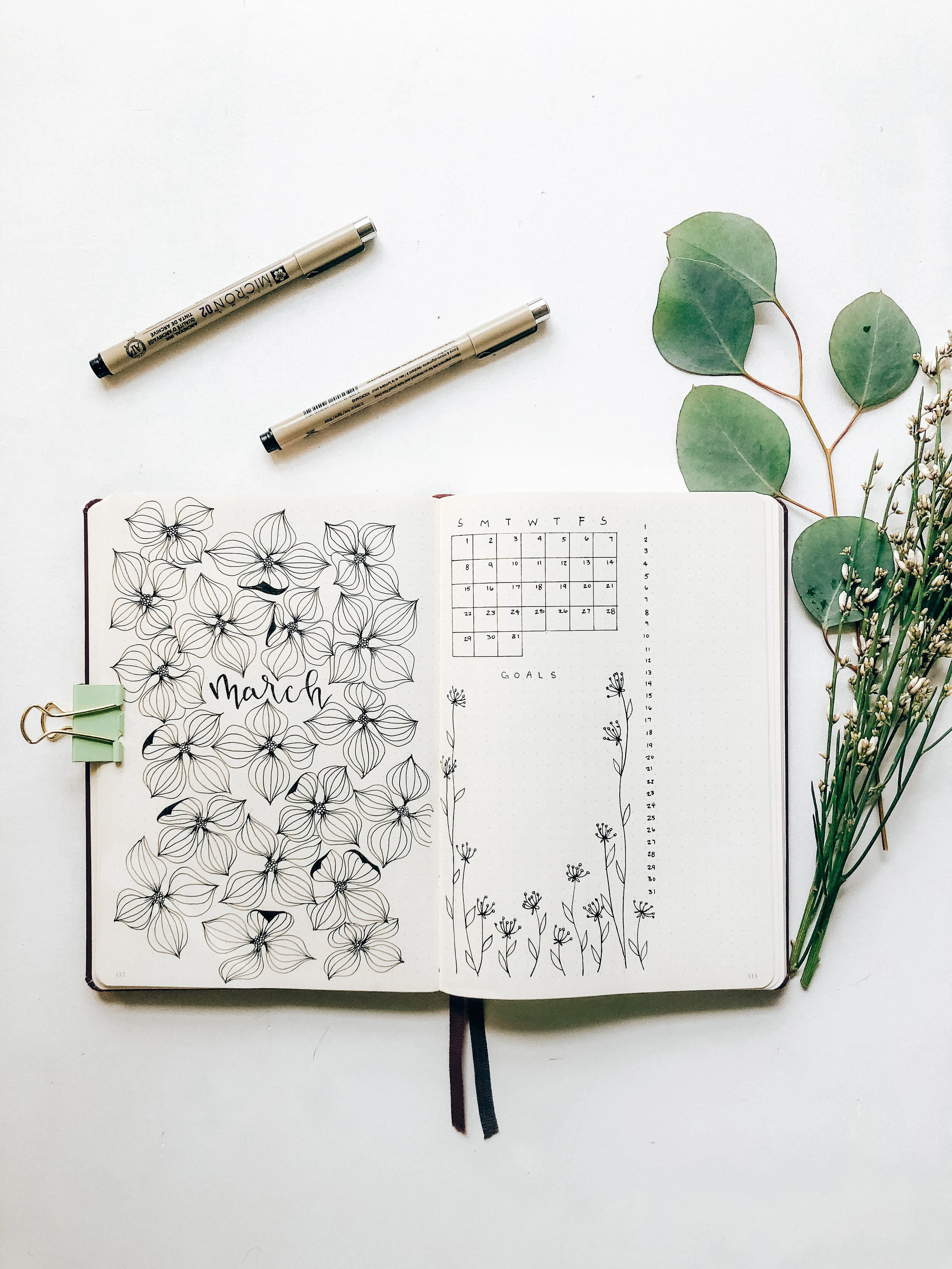 JOURNALING WITH INK FLORALS WORKSHOP AT LITTLE MOUNTAIN BINDERY 