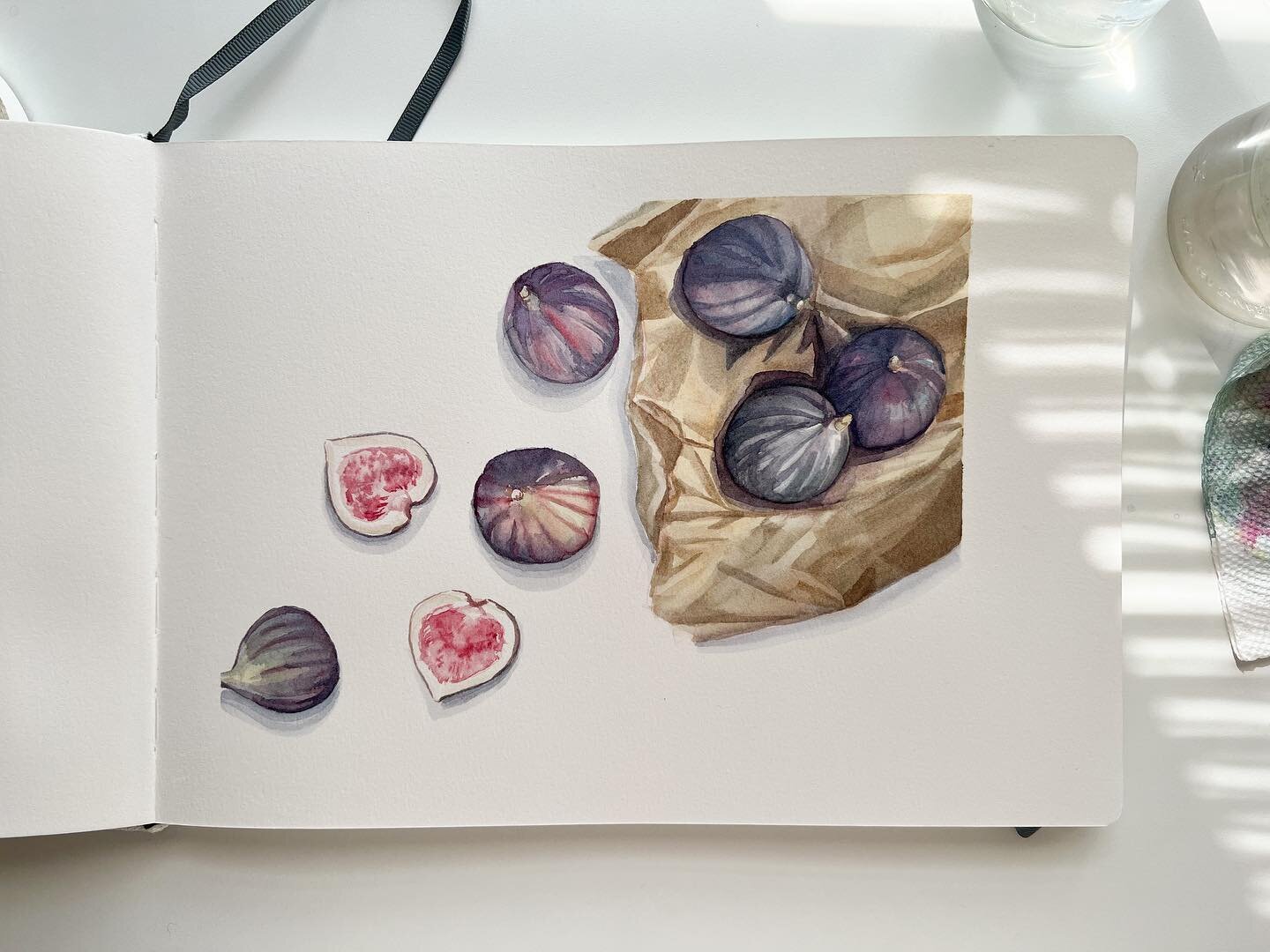 The yummiest page in my #etchrsketchbook yet. 
The shadows off the figs may be my favorite part of this. 

This makes me feel almost as cool as @begoodnatured! Have you seen her #daniivessketchbook?! They are a beauty! 😍

#tramcolwinstudio #tramcolw