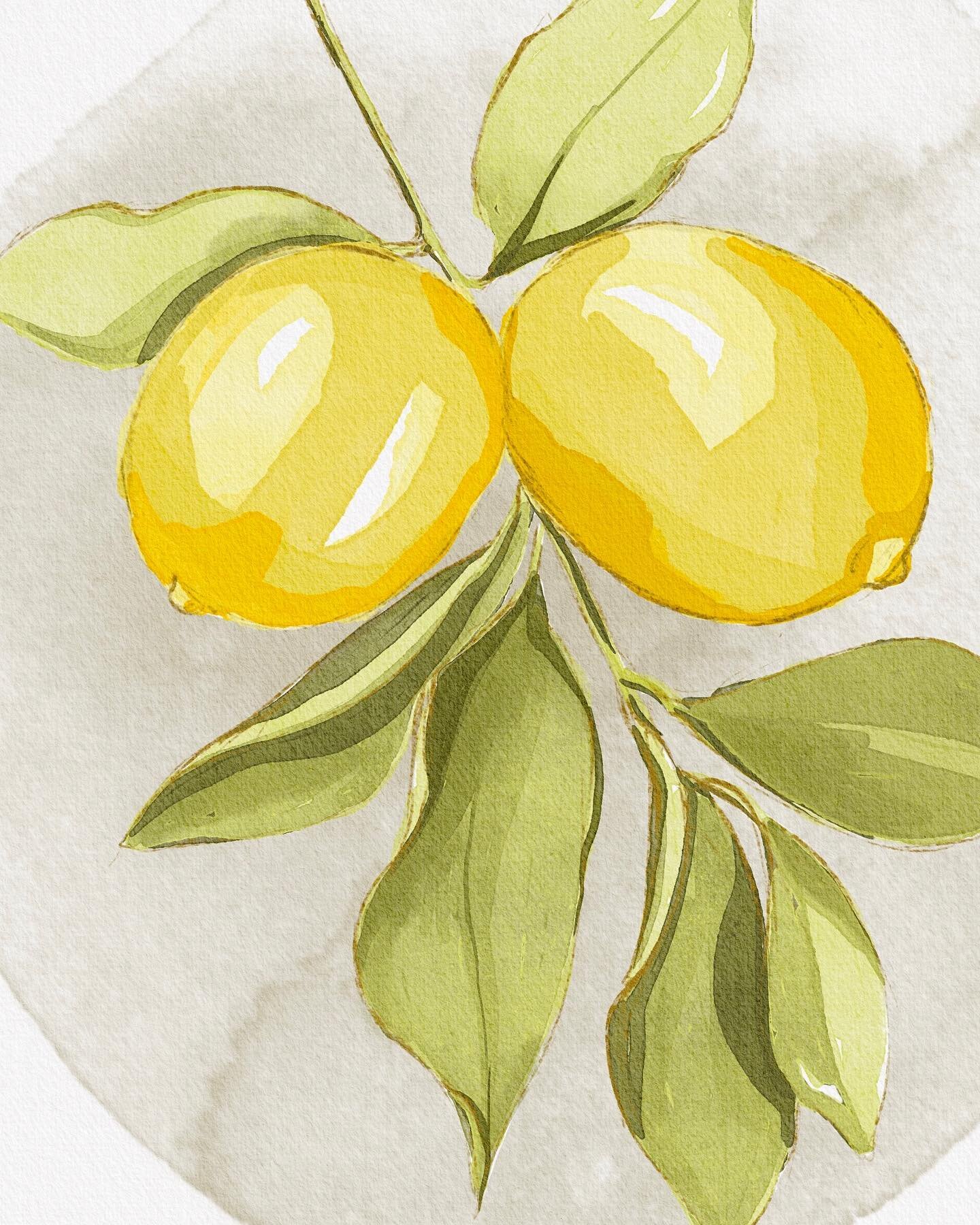 🍋Last night I played with some procreate watercolor brushes and paper and this what I made. I admit I may be a bigger learn curve for me than real watercolor, but definitely fun nonetheless. ☺️🍋

.
.
.
.
.
Procreate brush and paper pack: @mediajams