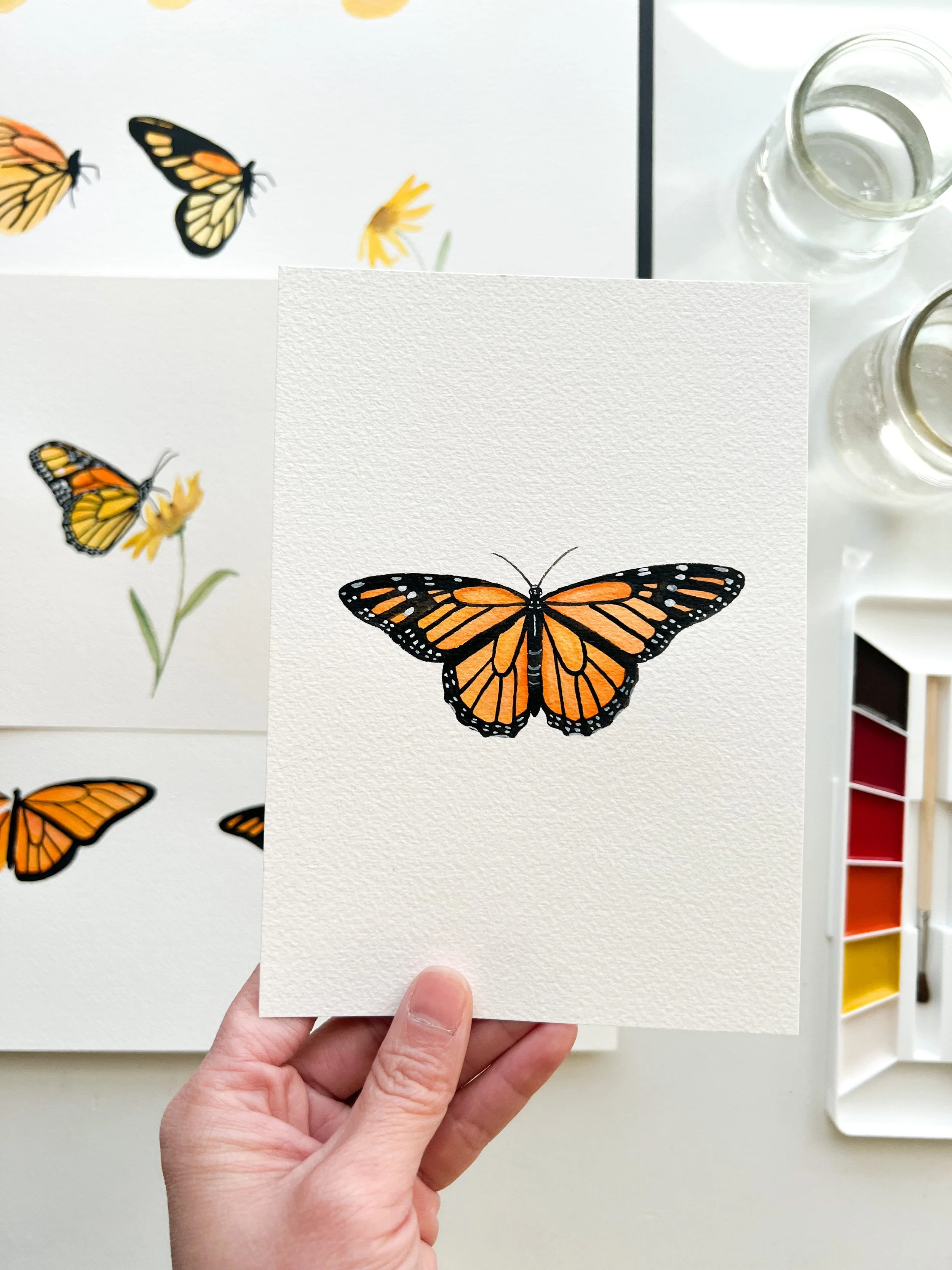 WATERCOLOR MONARCH BUTTERFLY WORKSHOP AT HILLFOLK 