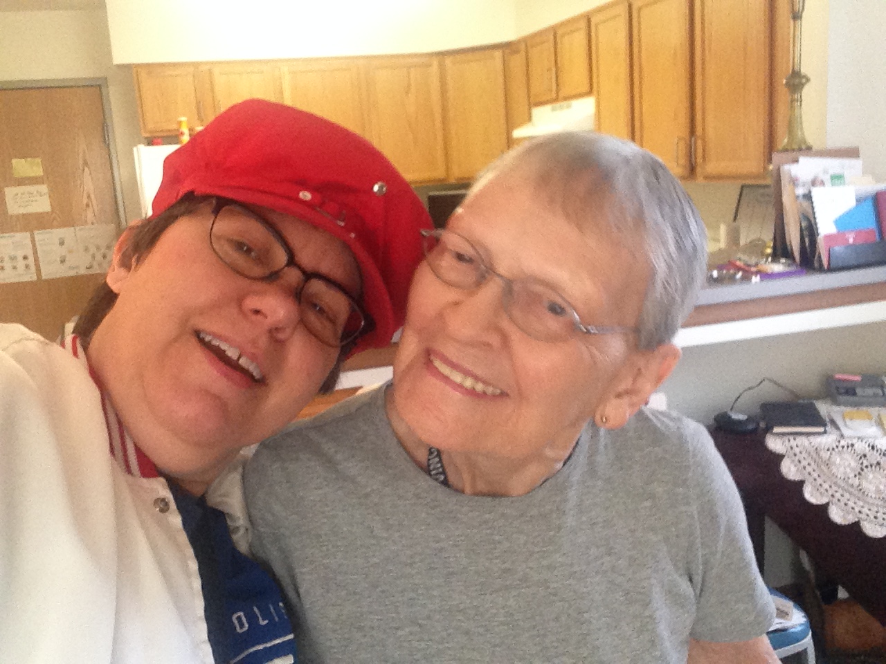 Theresa (left), pictured with her mother, Mrs. Browning