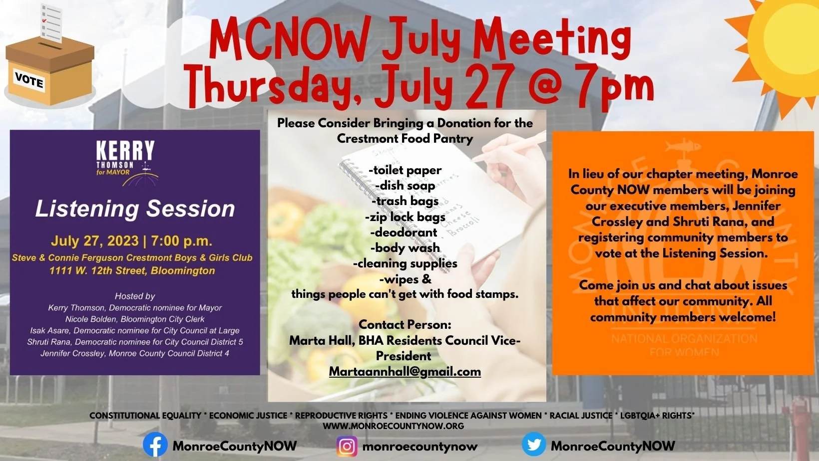 MC NOW July Meeting (Day of Action)