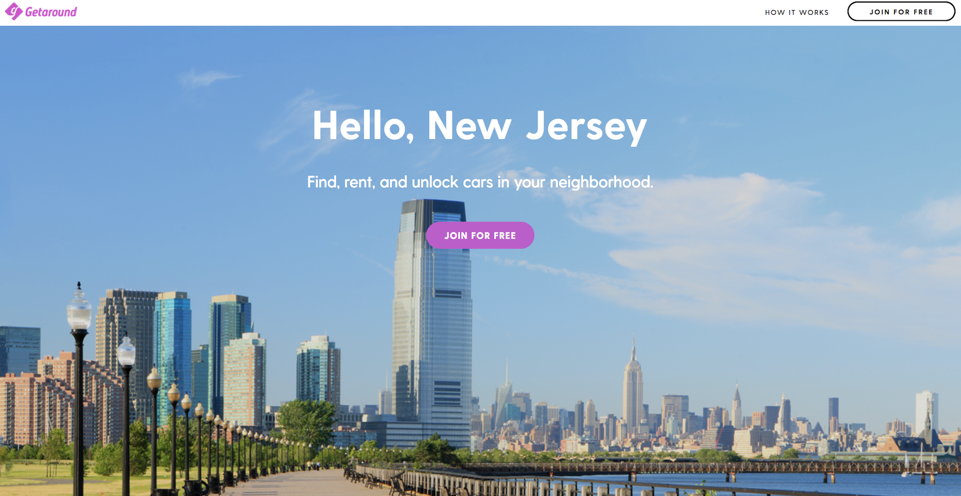 Getaround New Jersey Collections Page