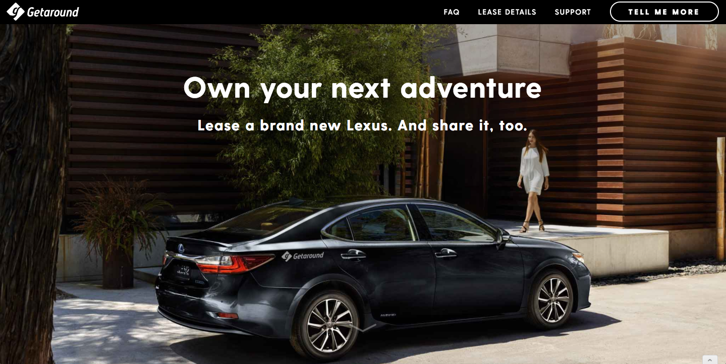 Getaround Lexus Lease Deal