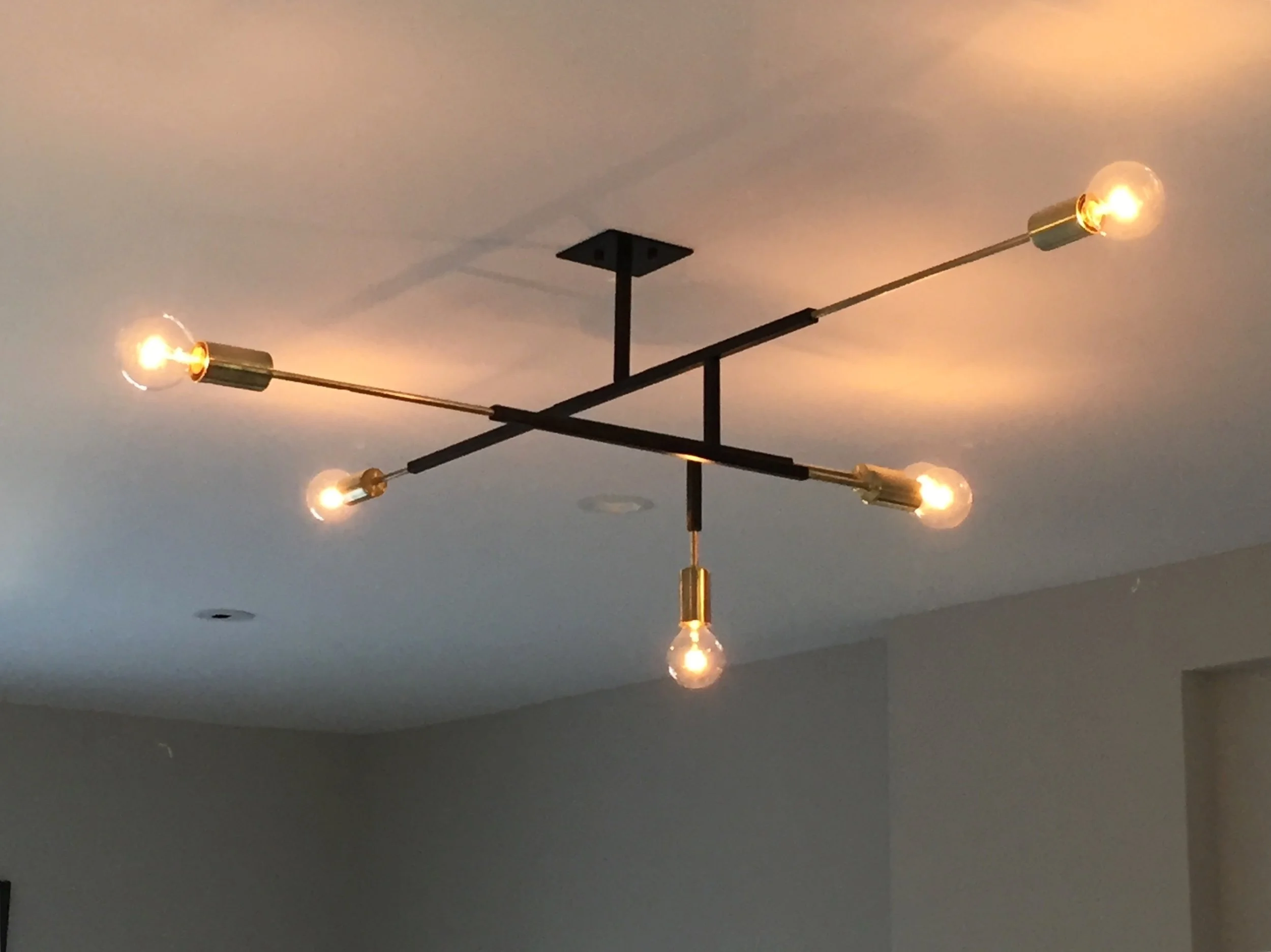 Circuit Chandelier 40" x 36" x 18" Custom Sizes Available. Brass and Steel