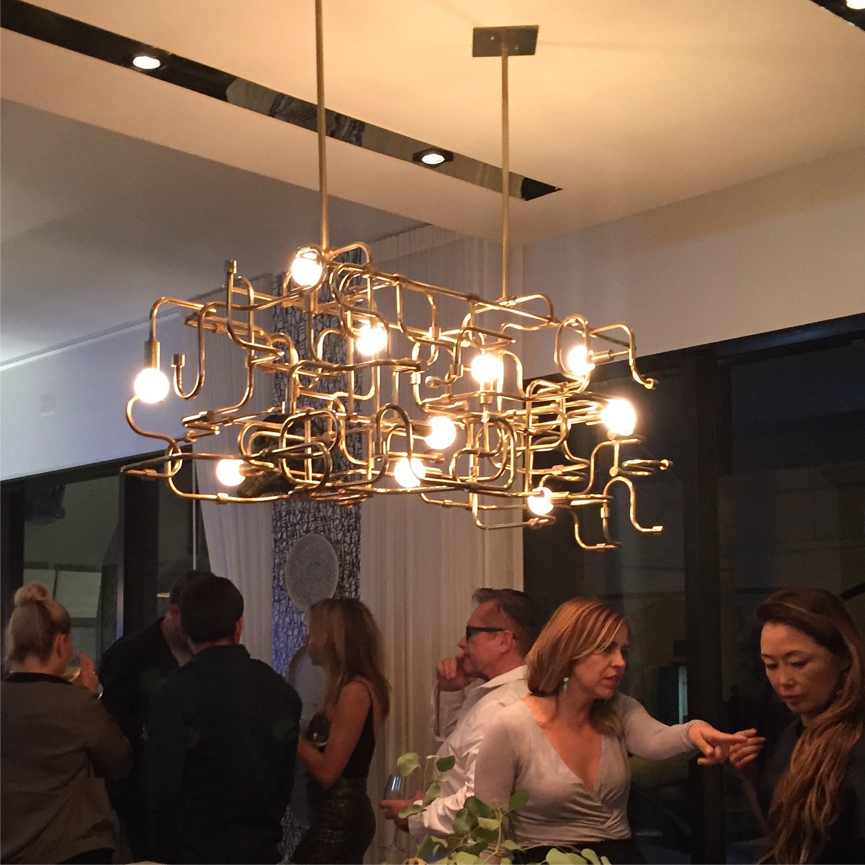  Circuit Chandelier 40" x 36" x 18" Custom Sizes Available. Brass and Steel