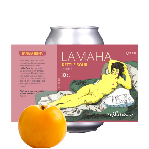 Milana CAJA LAMAHA - 33CLX12 LATAS (SOUR CON CIRUELAS VARIEDAD MIRABEL)  