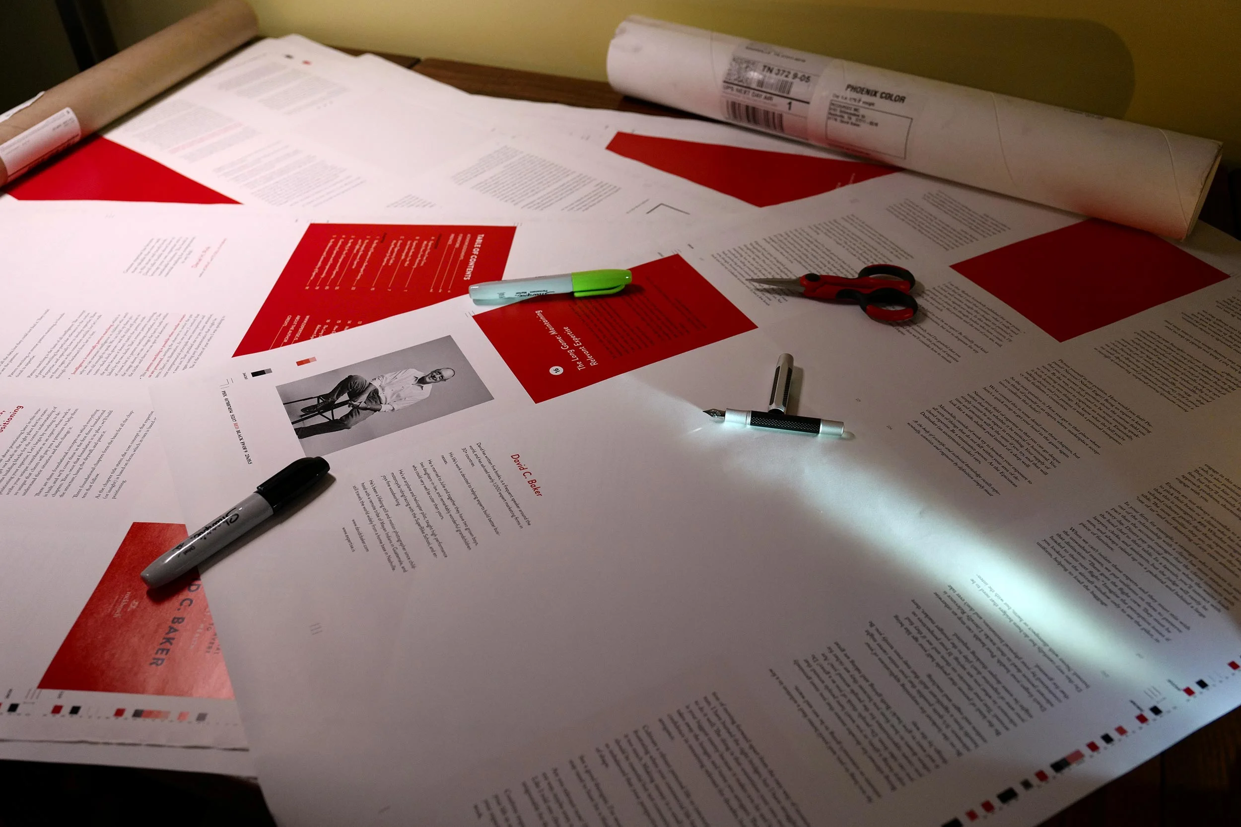  Checking galleys before final press run 