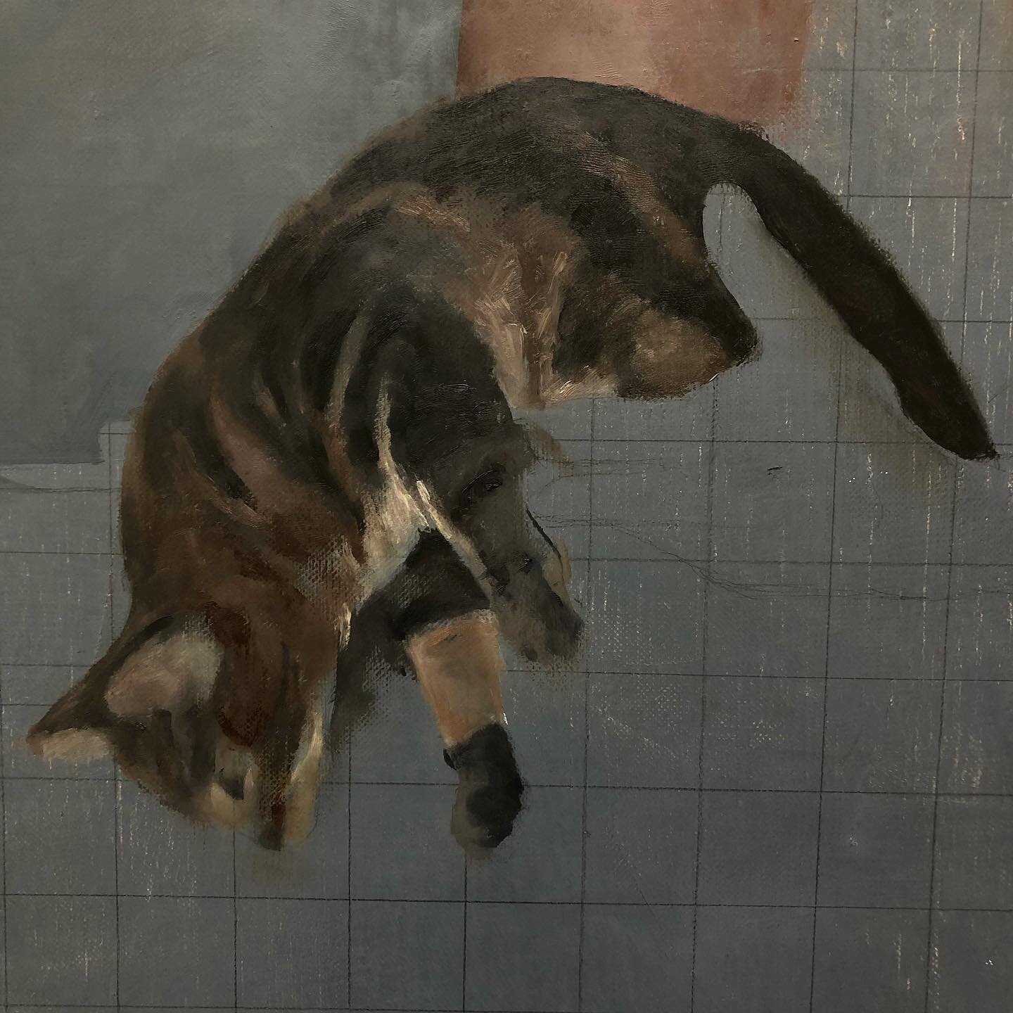 This part looks more like a cat struggling to be free than bricks, so I&rsquo;m going to add some hind legs and roll with it.