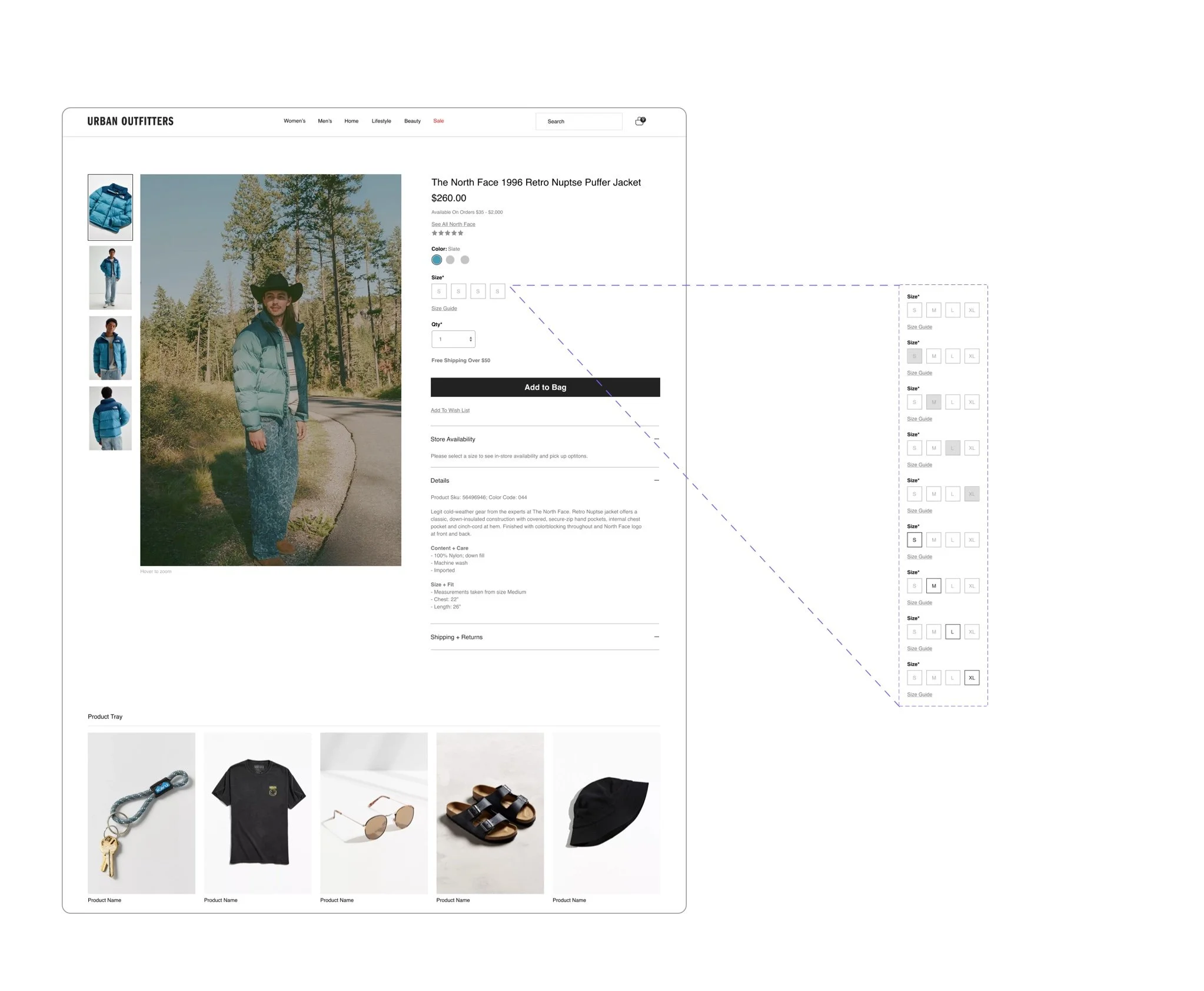 Interactive Size Component