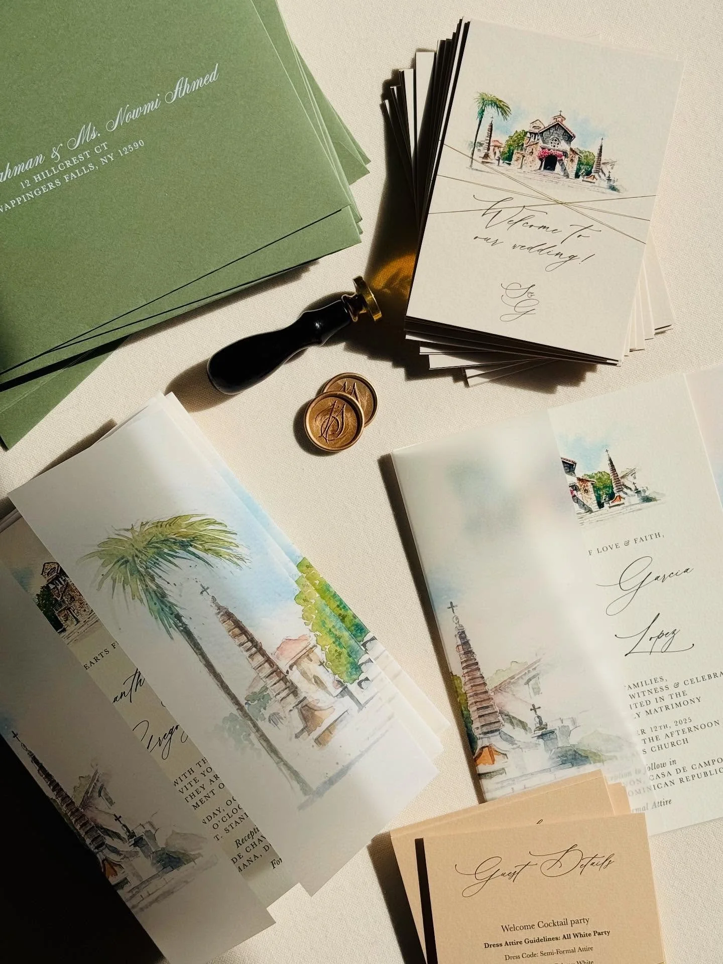 It&rsquo;s assembly time for S&amp;G. Every luxury wedding invitation suite is carefully hand-finished in my little studio, ready for you to add a stamp and send to your guests. From delicate ribbon ties to intricate threading, some designs are a tru