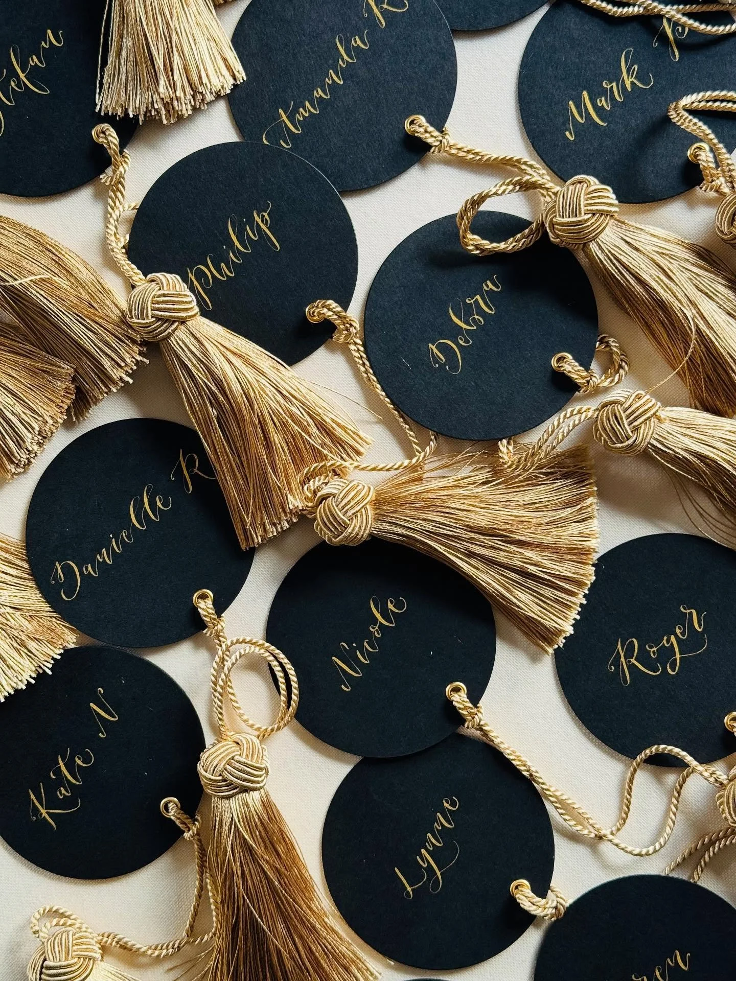 Birthday celebrations for R&amp;D at The Arts Club London ✨ Luxe cocktails, dinner and entertainment with gold calligraphy place cards and tassel details for a burlesque-inspired touch. #LuxuryEvents #londonparty