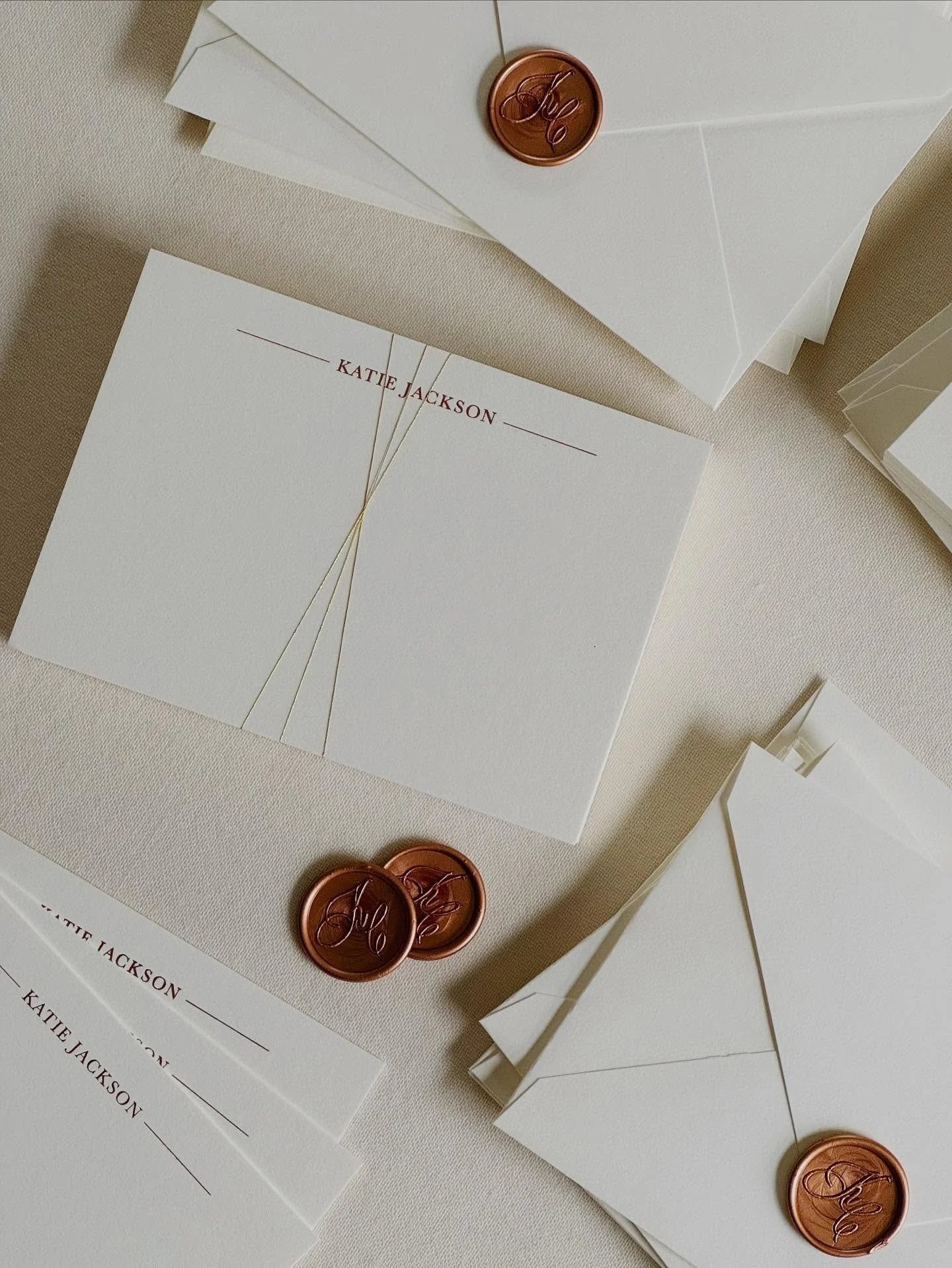 There&rsquo;s an intimacy in paper and print that digital words can&rsquo;t quite match. Personalised notecards and thank-you stationery offer a beautiful way to stay connected &mdash; thoughtful gestures that echo the elegance of your wedding day 💌