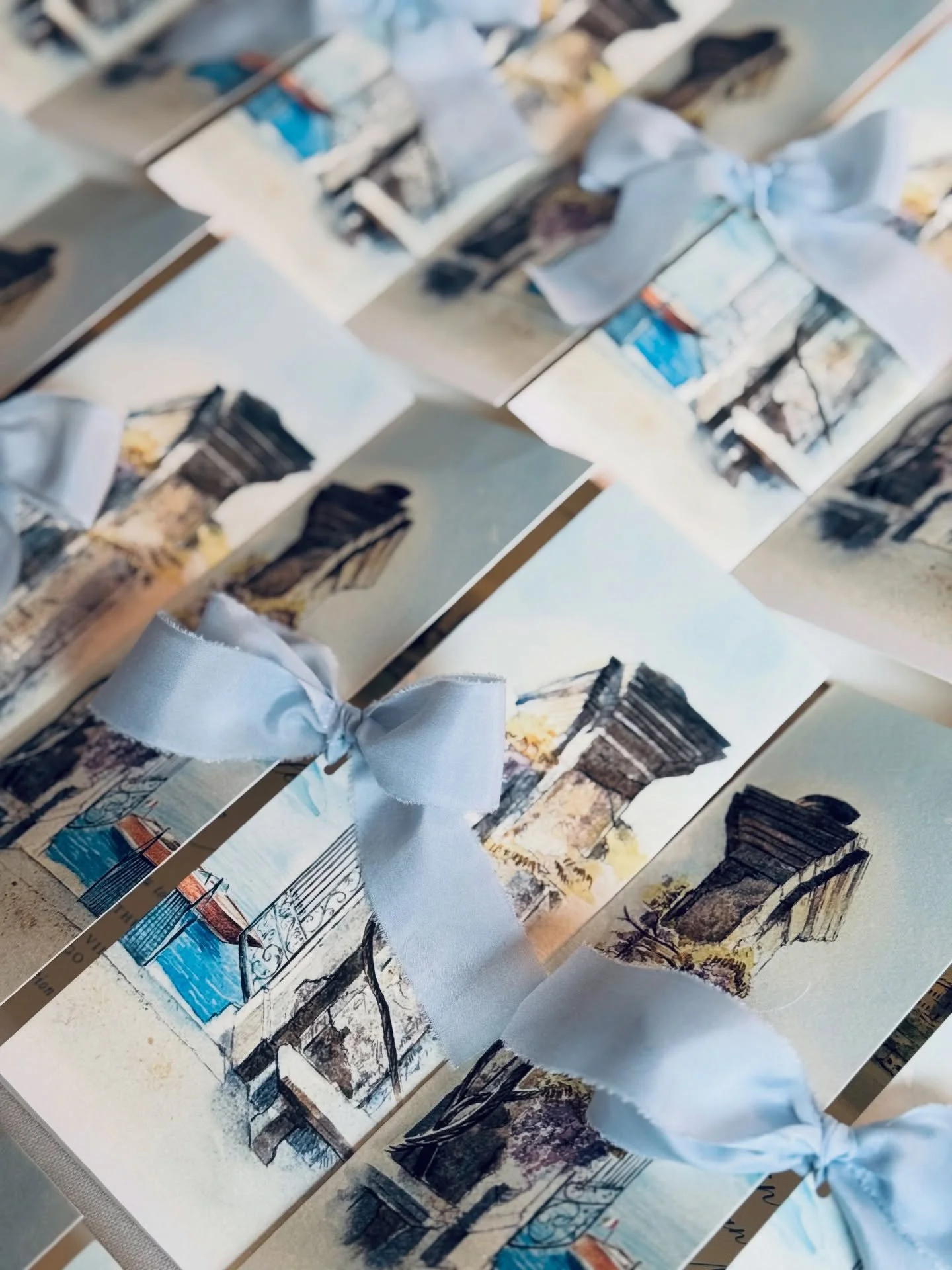 Beautiful blue bows for Villa Cipressi ✨ Gatefold invitations are a timeless choice for destination weddings, setting the tone for your celebration and giving guests a first glimpse of your style.

2026 destination wedding stationery bookings are alr