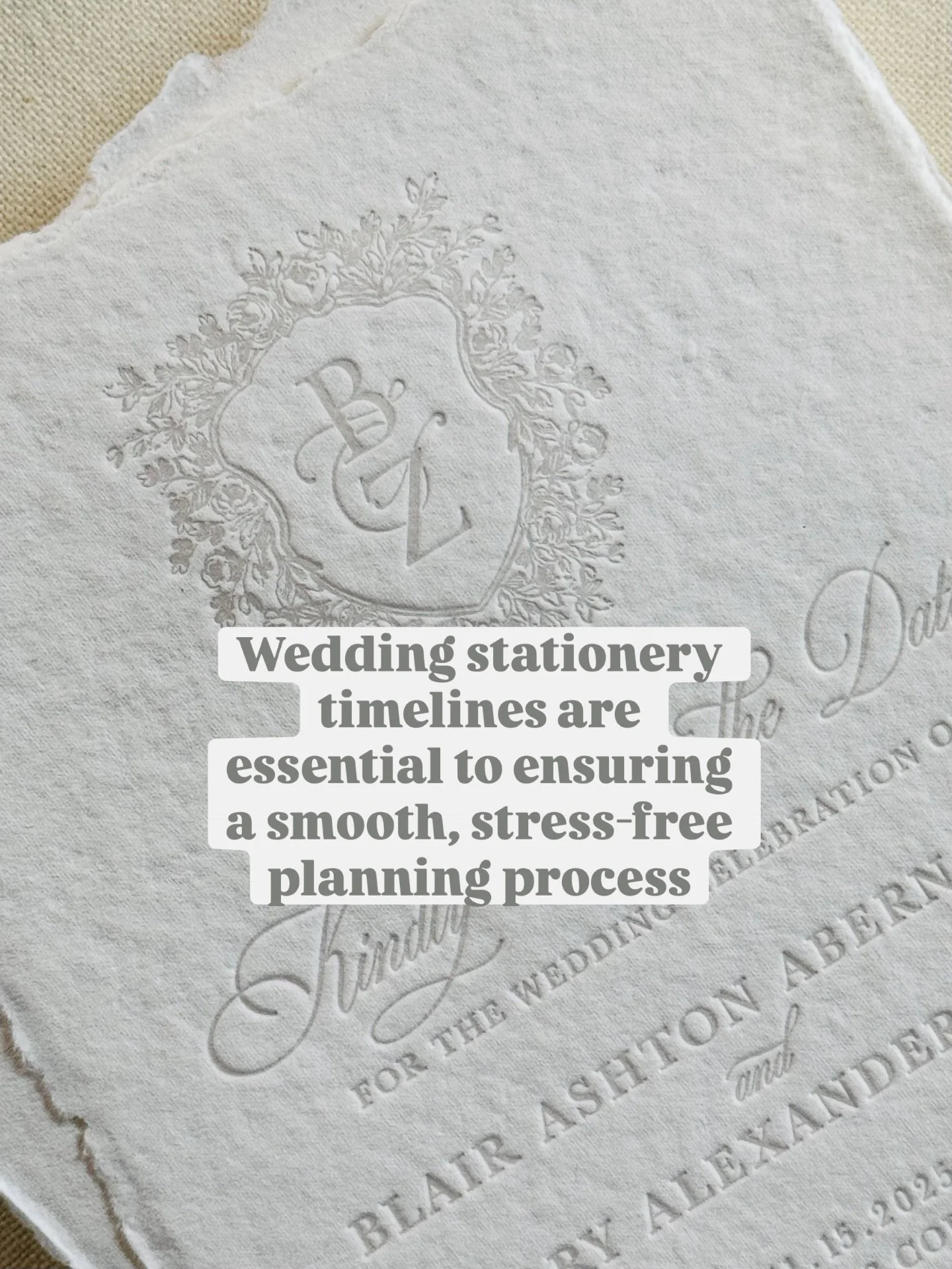 A well-planned stationery timeline allows me the space to create something truly special for your wedding. From initial design concepts to final production, each stage requires care and precision. Starting early ensures every detail is perfected and 