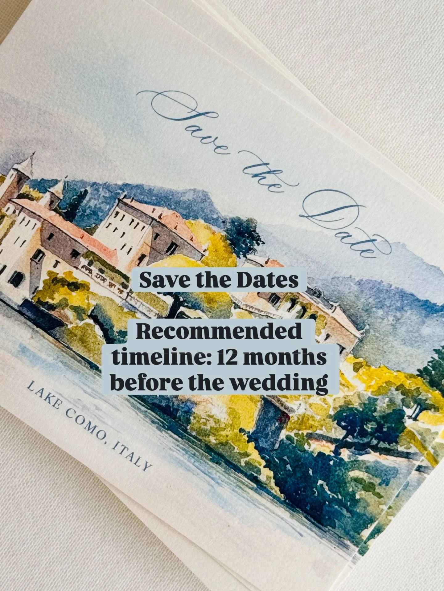 Everything you need to know when sending those all important Save the Dates 💌

Save the Dates are often a guest&rsquo;s first glimpse of your wedding, particularly important for destination celebrations or peak-season dates. Allowing sufficient time