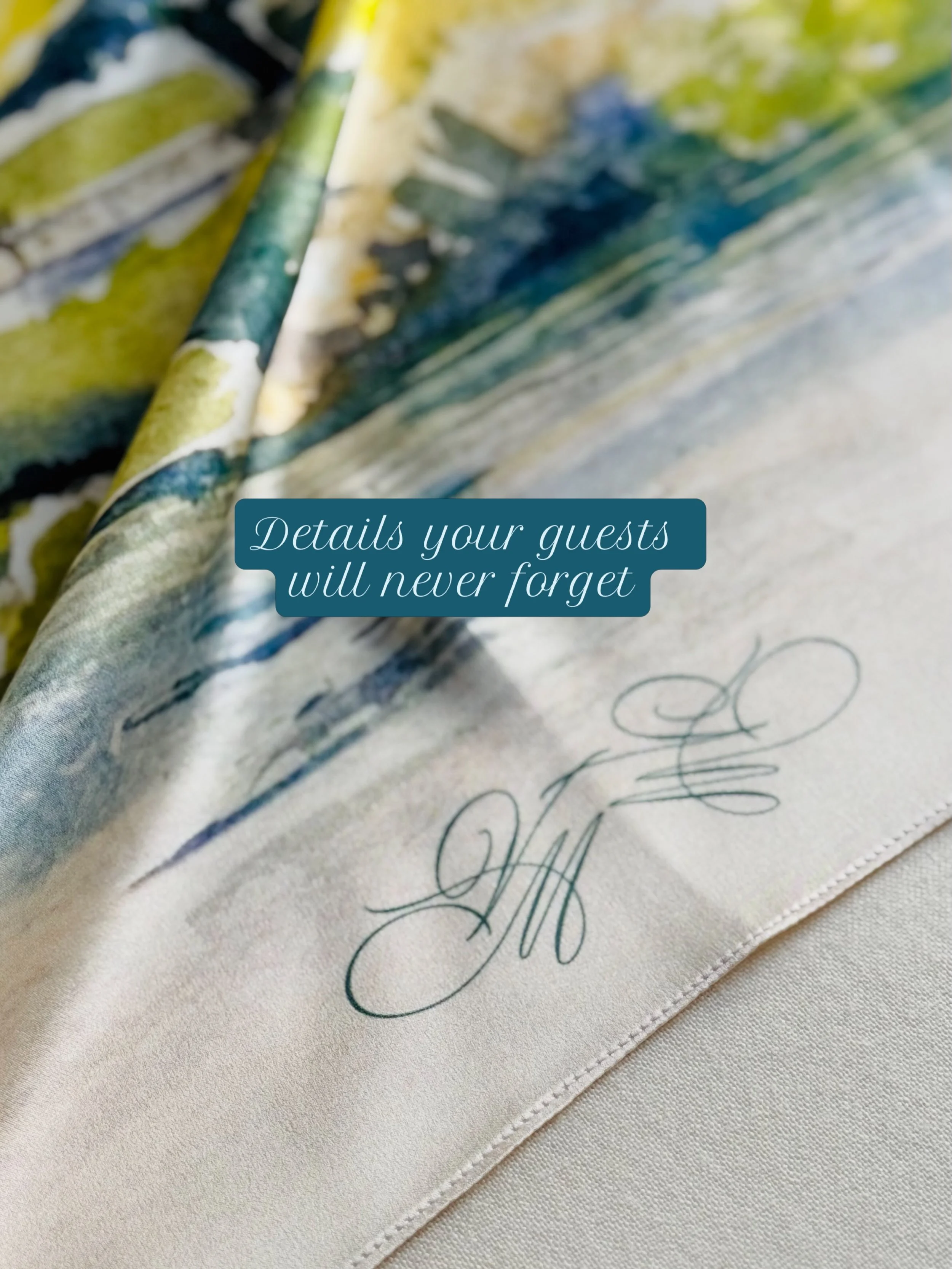 Meaningful luxury is always personal ✨ bespoke silk scarves exclusively created for your wedding

@packageweddinginitaly 
@seraya.studios