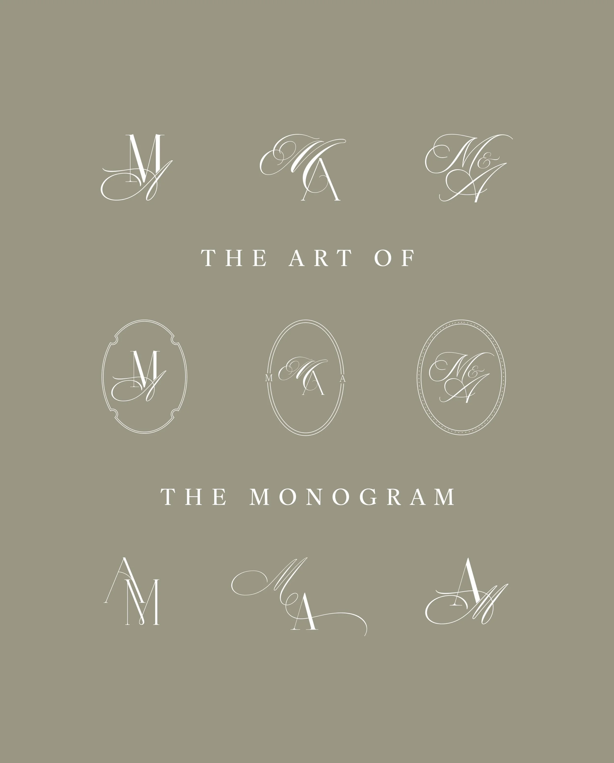 Creating your wedding monogram is one of the favourite stages of designing your stationery&mdash;working with the character letters of your names and how they fit together. From the first sketch to your signature detail&mdash;a bespoke monogram becom